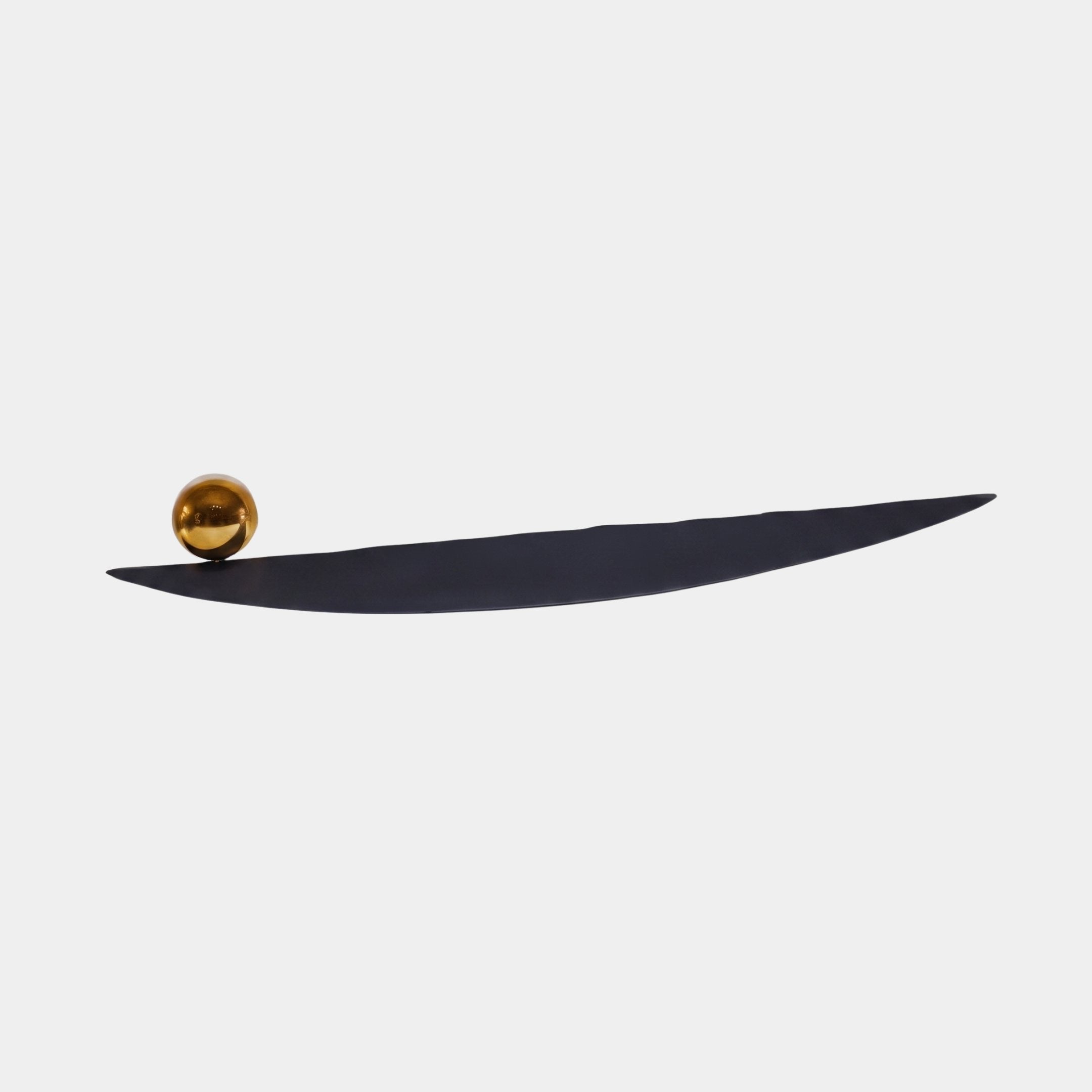 Porlock Black Leaf Sculpture - 150cm