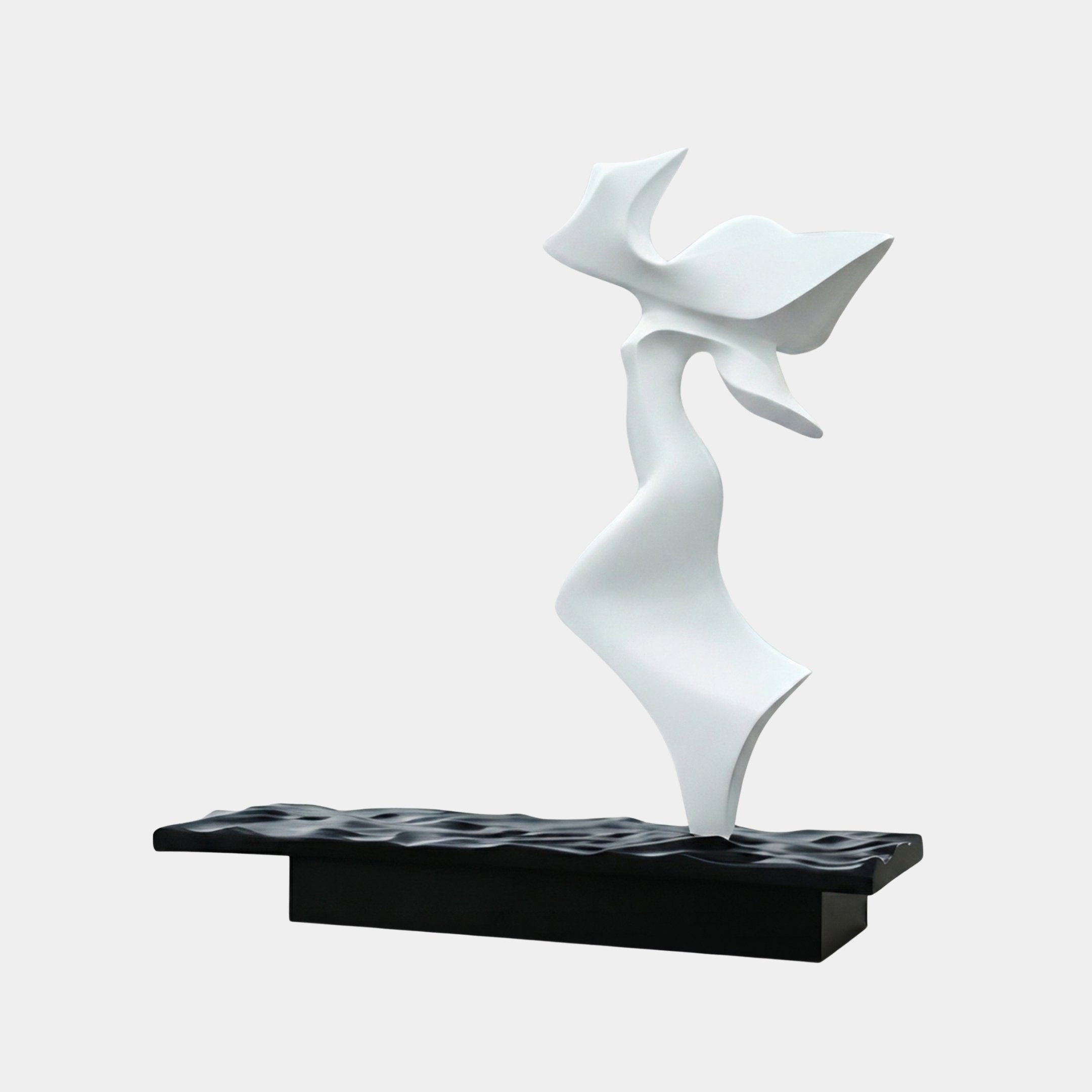 Woolacombe White Abstract Sculpture - 197cm