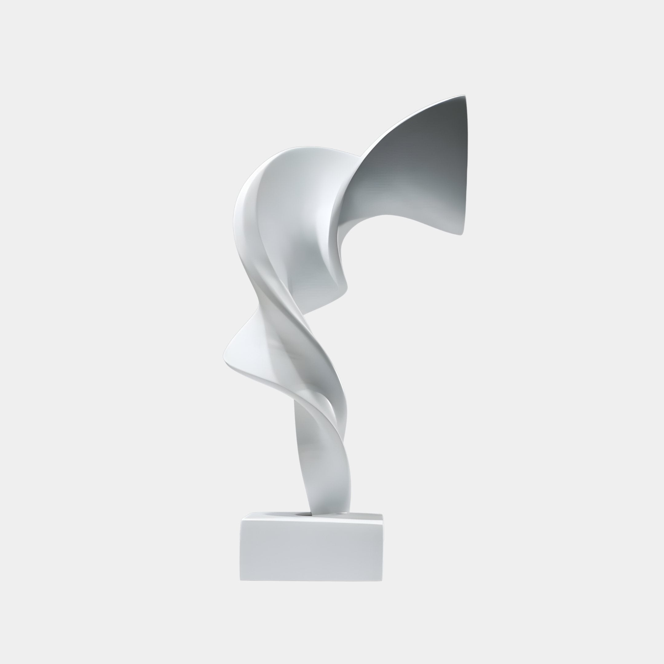 Whorl White Abstract Sculpture - 58cm