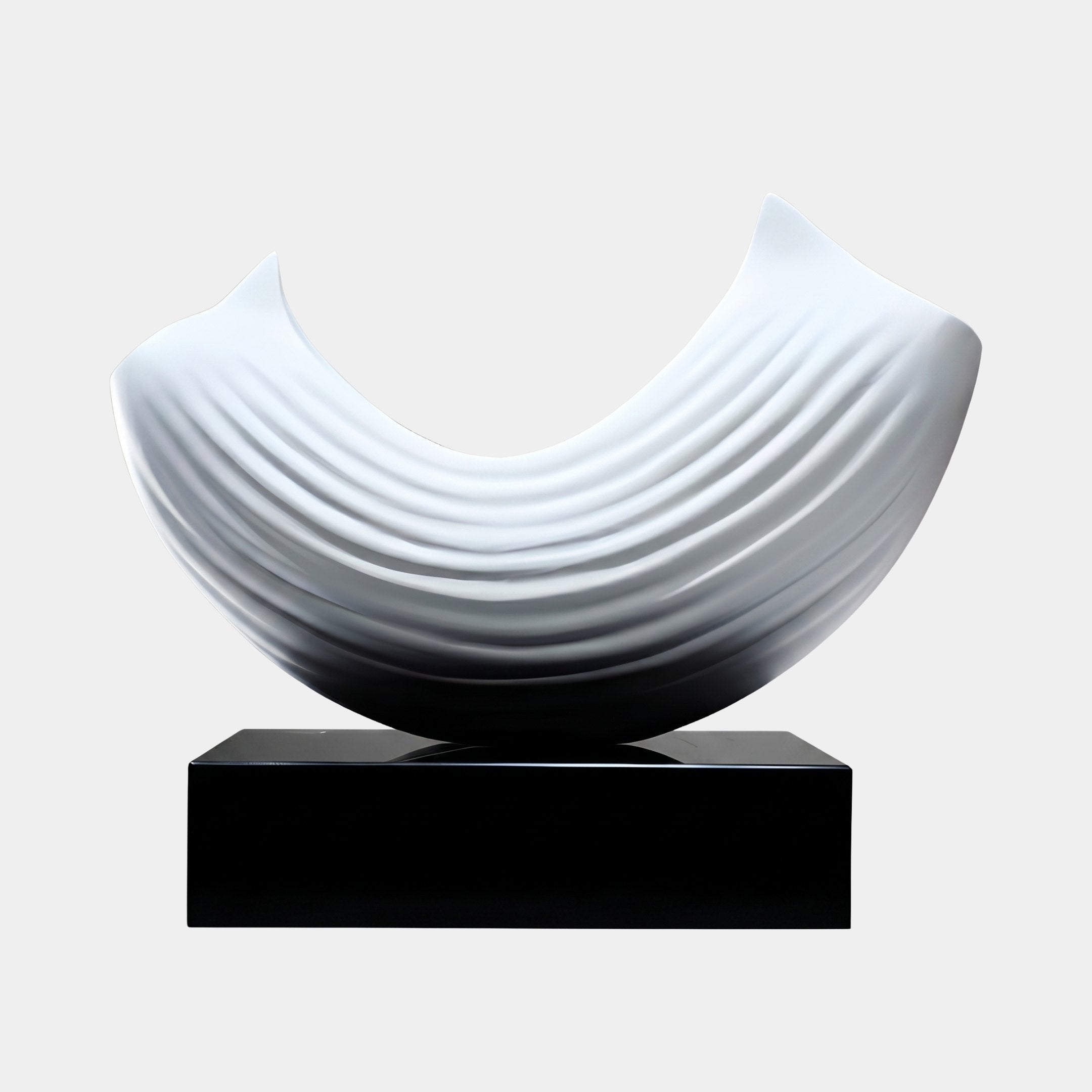 Lull White Abstract Sculpture - 58cm