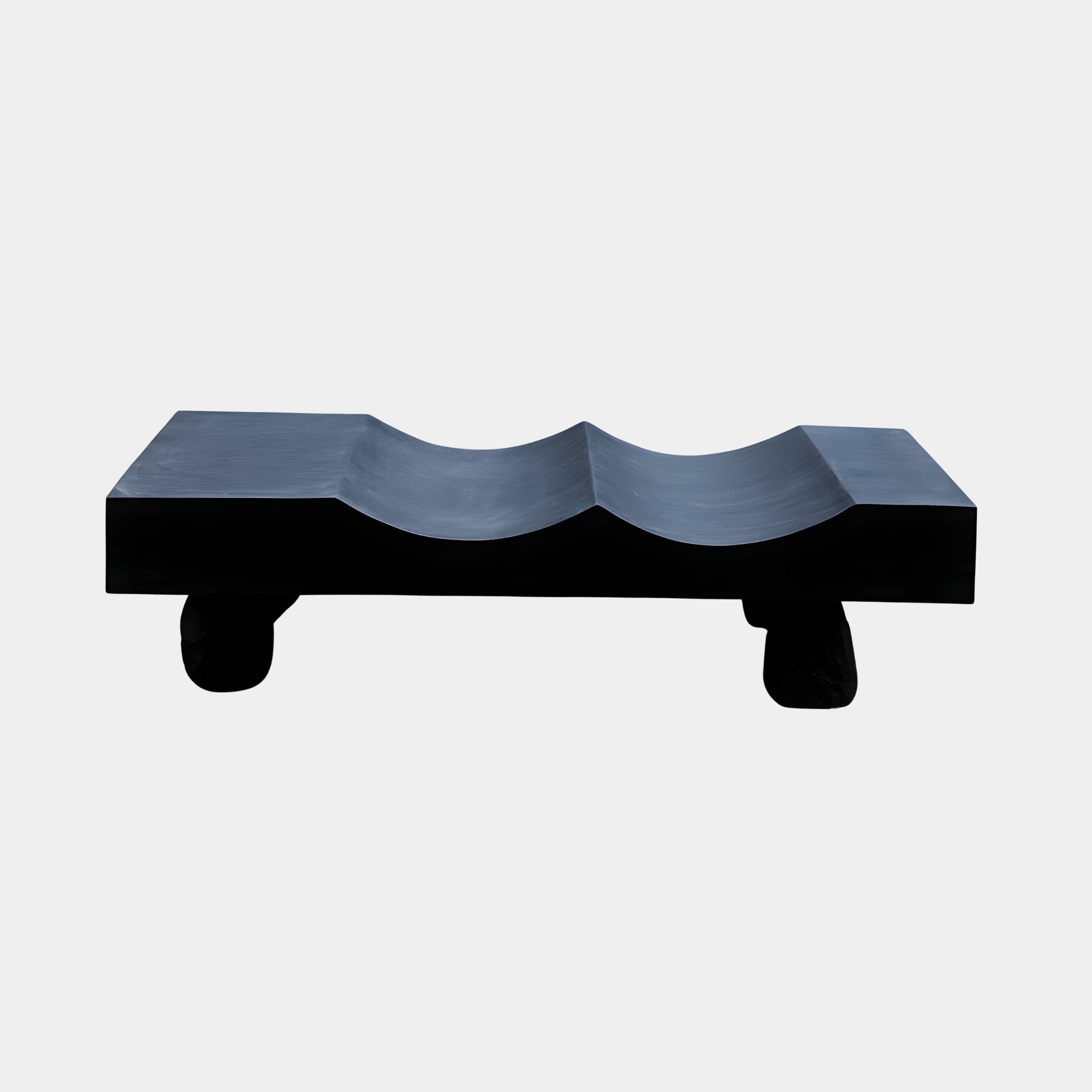 Banquette Black Abstract Sculpture - 160cm