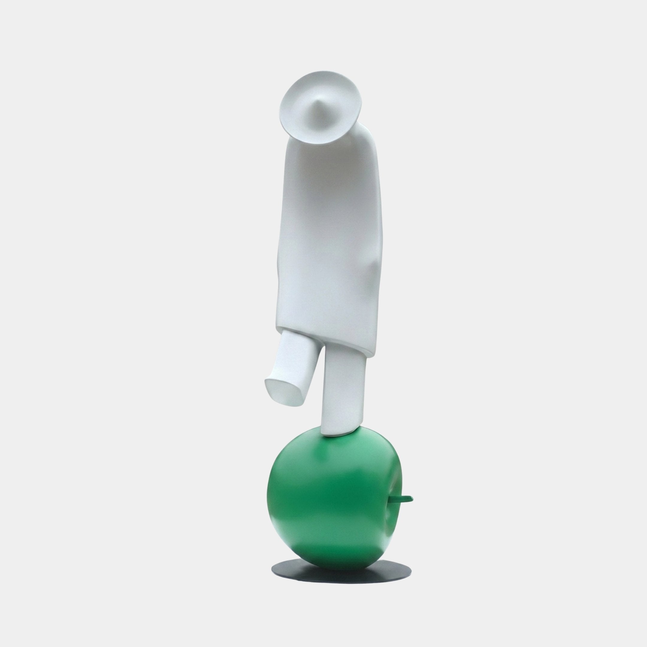 Newton White & Green Figure Sculpture - 176cm