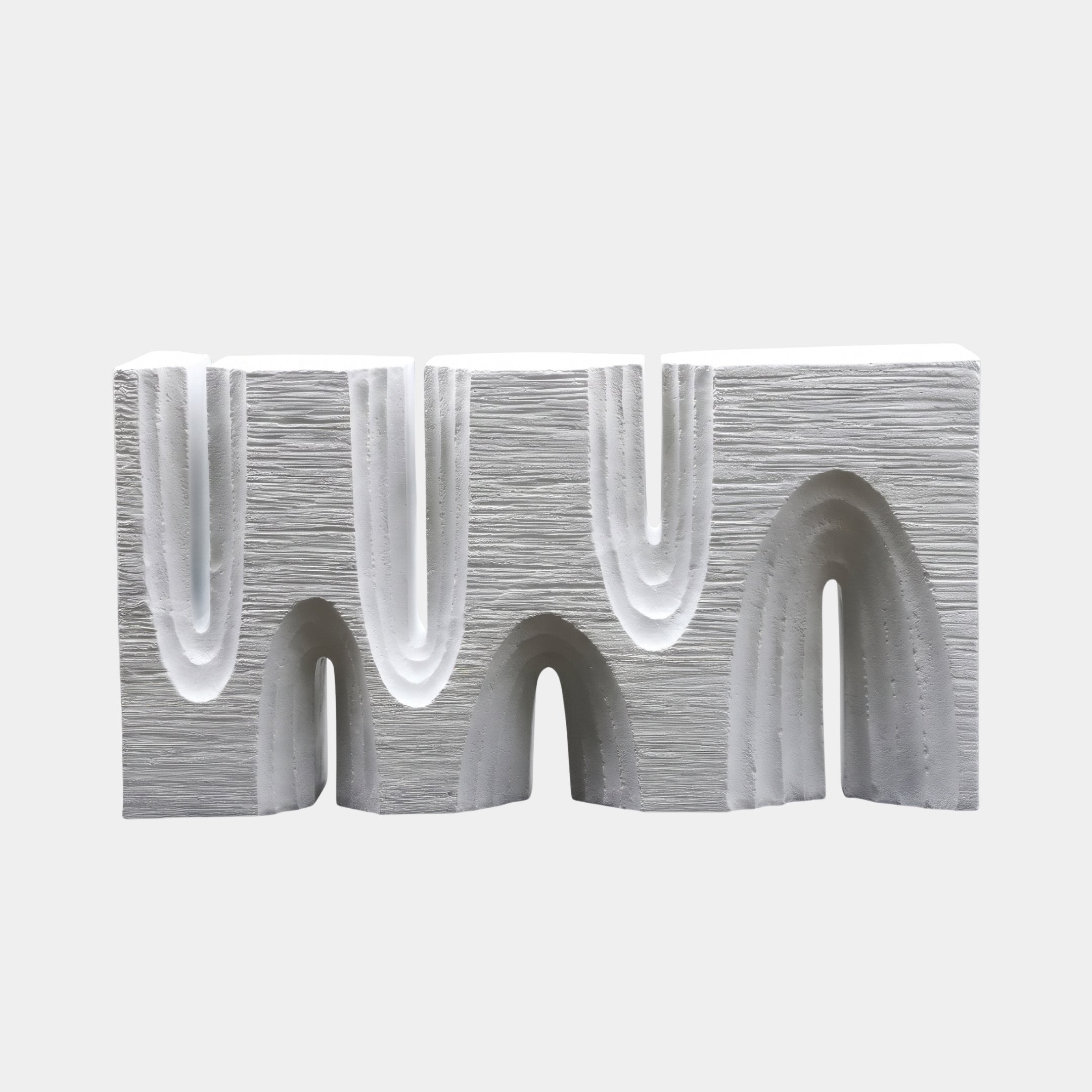 Grotto Silver & White Abstract Sculpture - 150cm