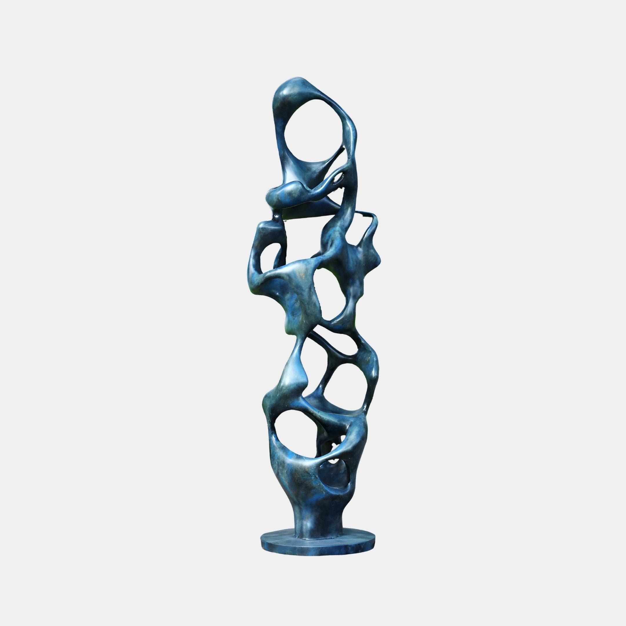 Trellis Blue Abstract Sculpture - 175cm