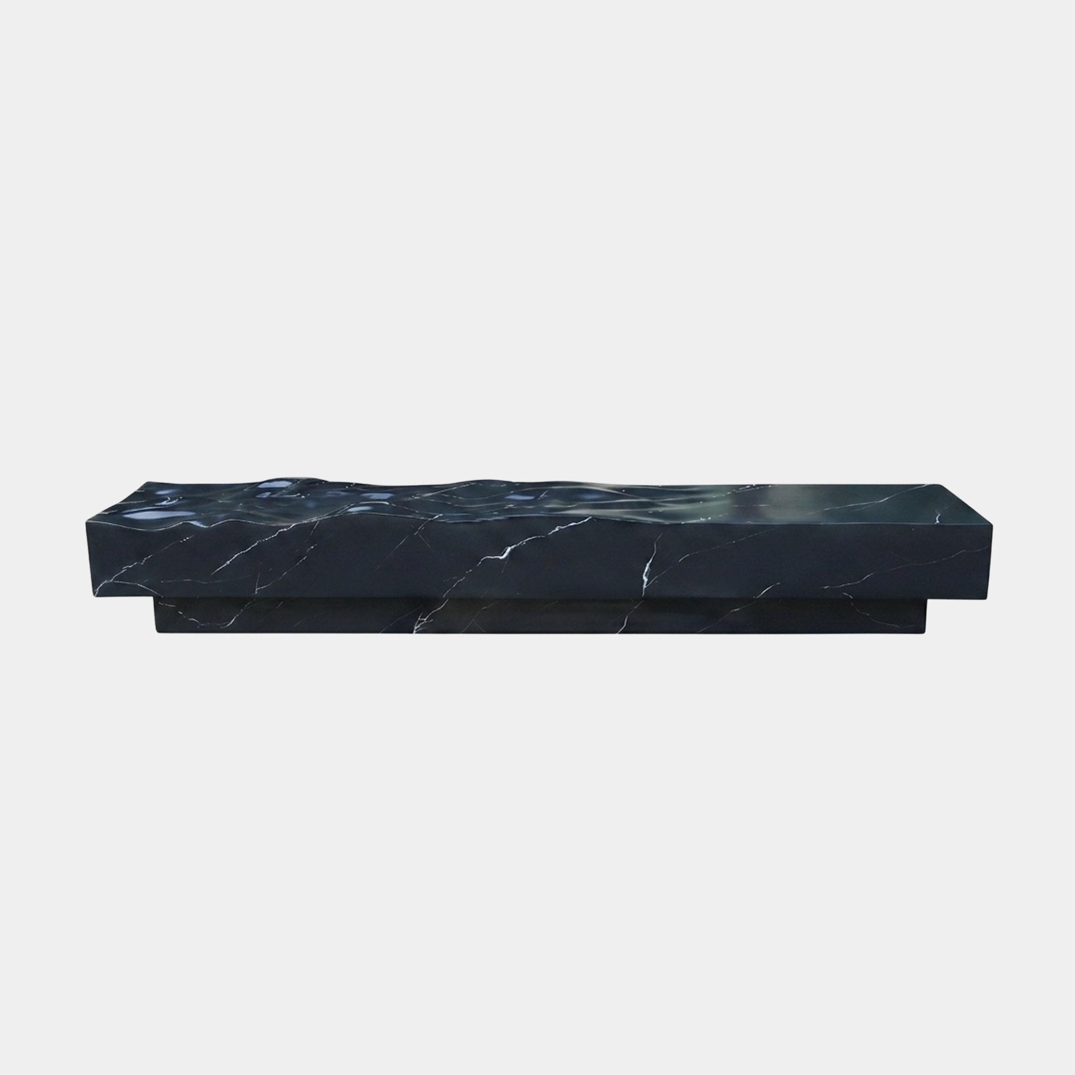 Ledge Black Abstract Sculpture - 260cm