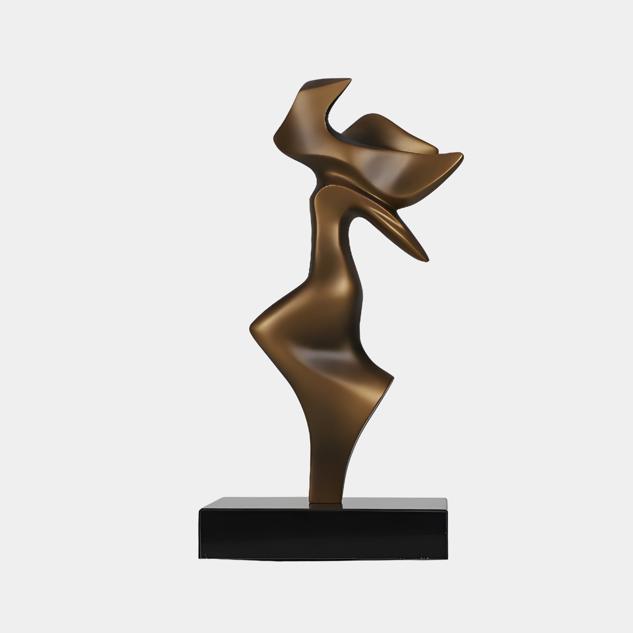 Patina Bronze Abstract Sculpture - 52cm