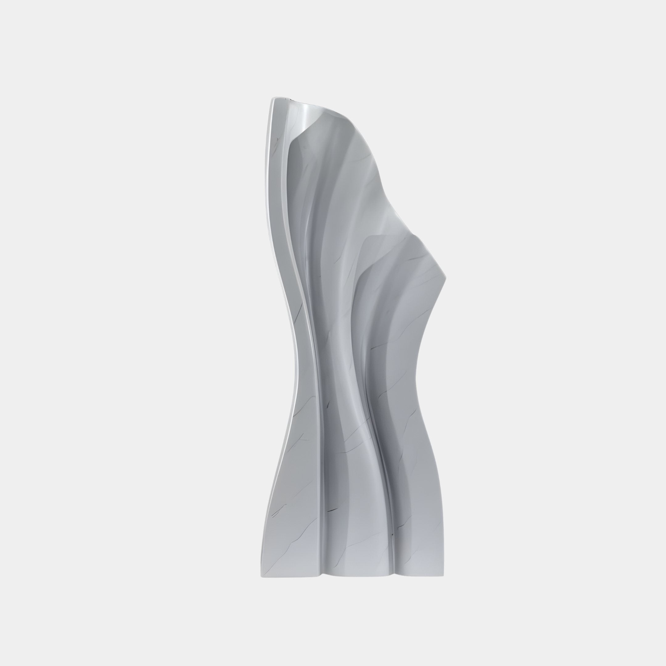 Gauze White Abstract Sculpture - 65cm