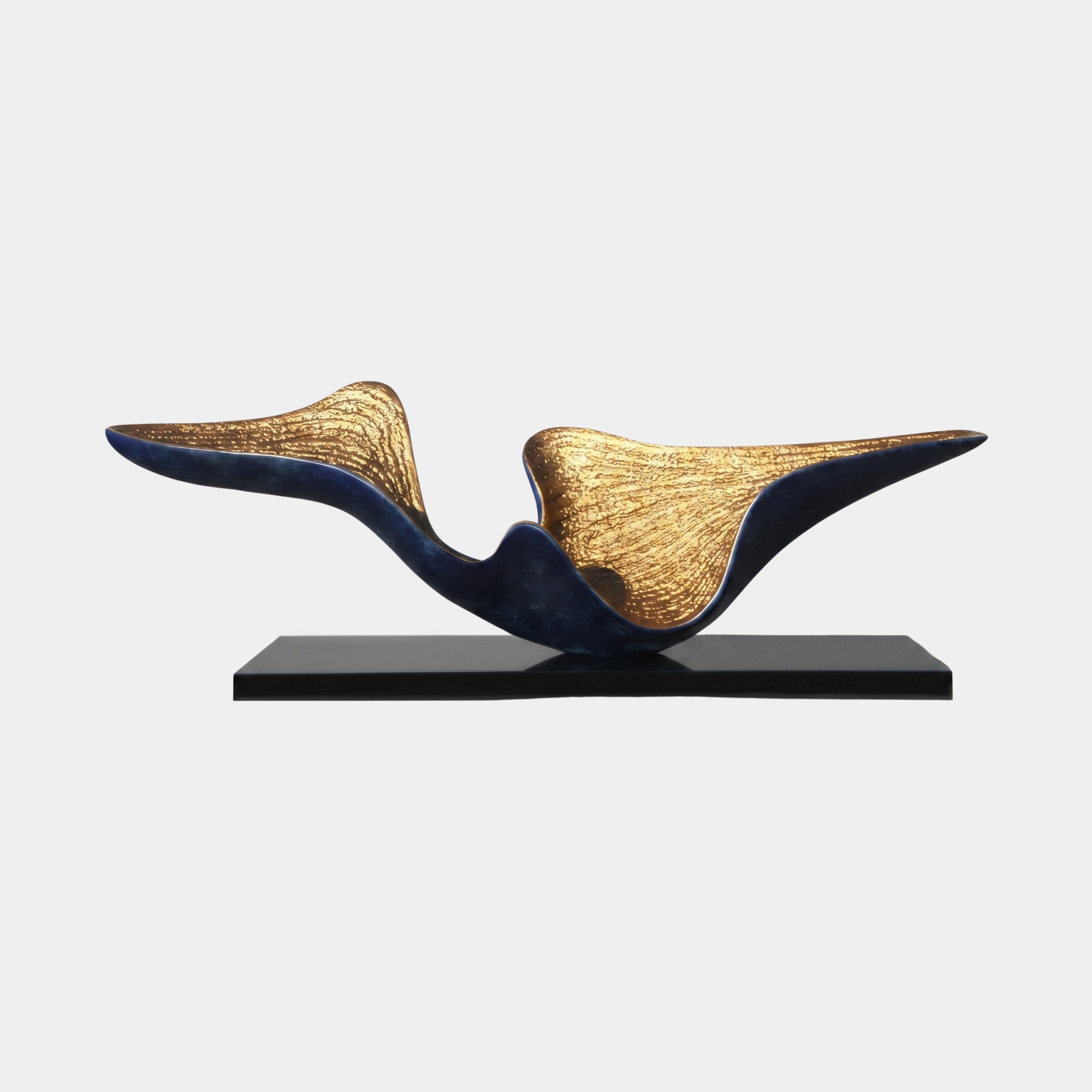 Galley Black & Gold Dish Sculpture - 180cm
