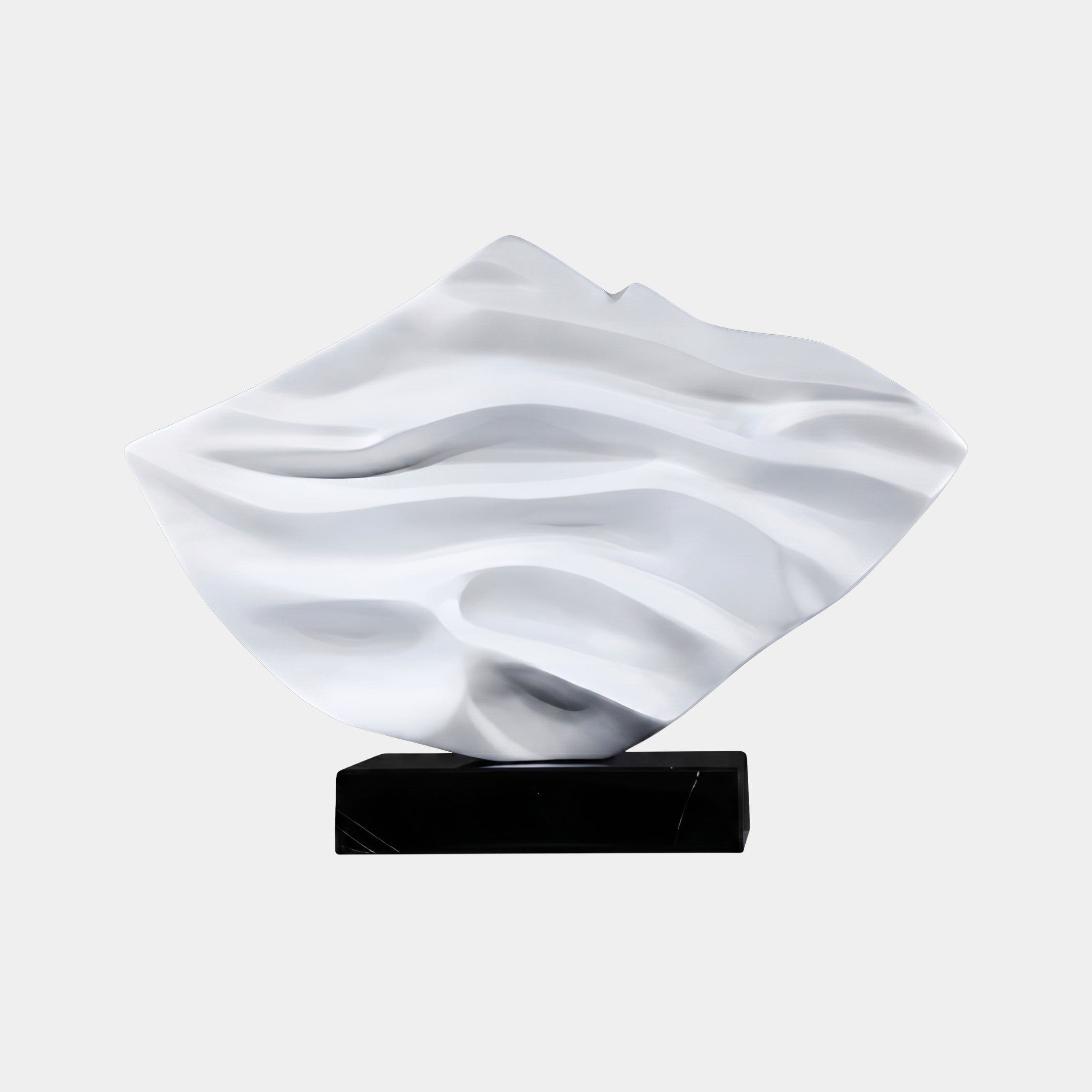 Fern White Abstract Sculpture - 89cm