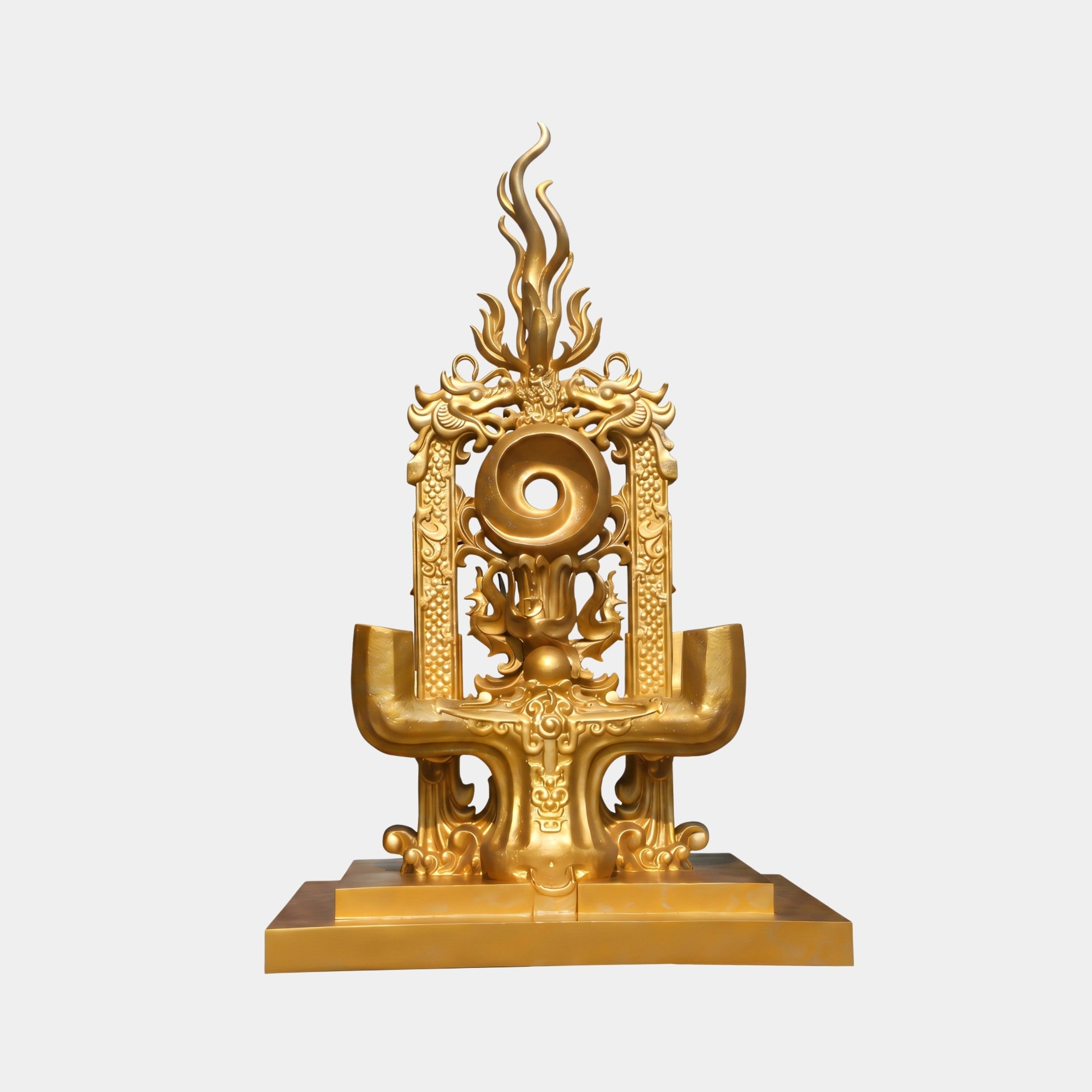 Rotunda Gold Clock Sculpture - 380cm