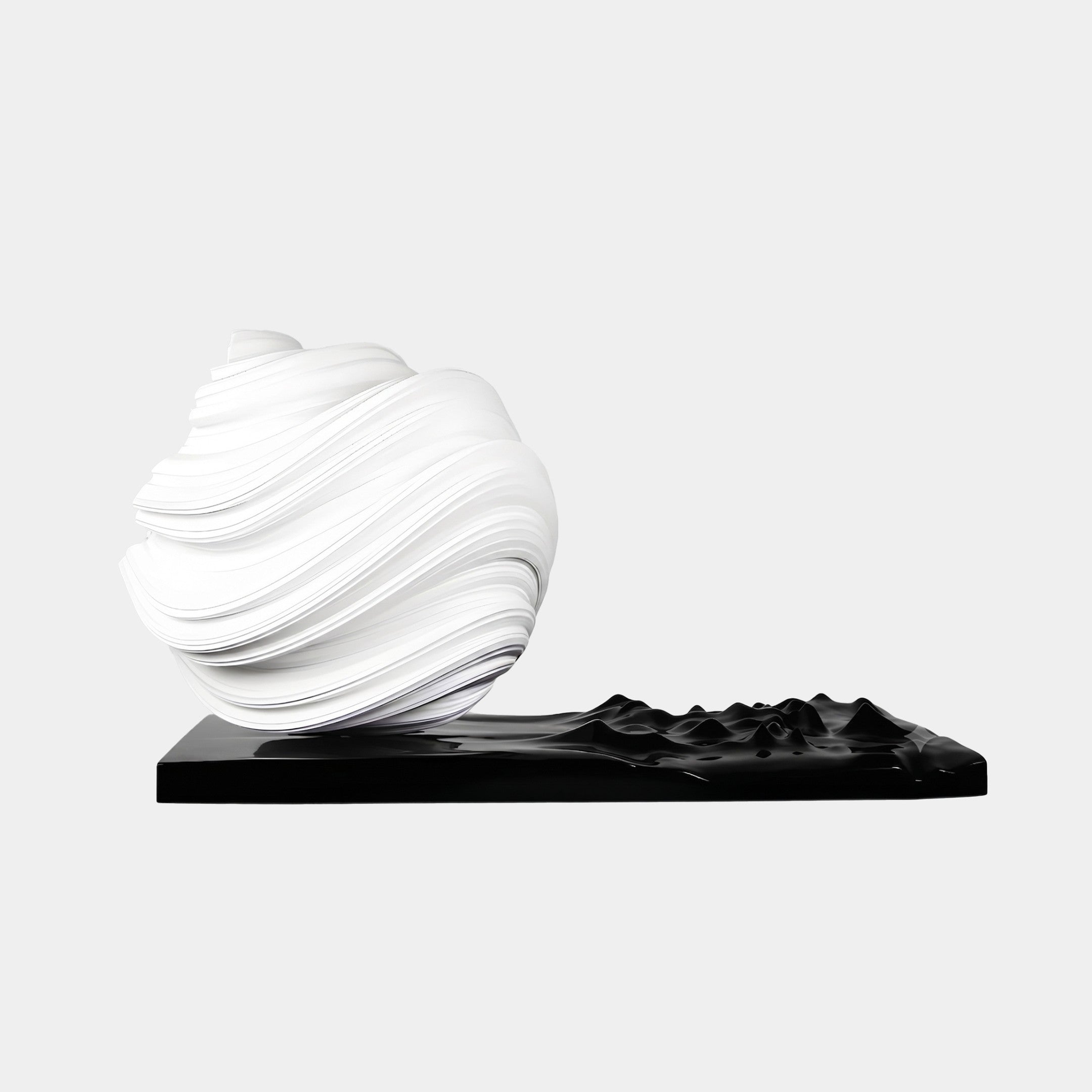 Iris White Abstract Sculpture - 110cm
