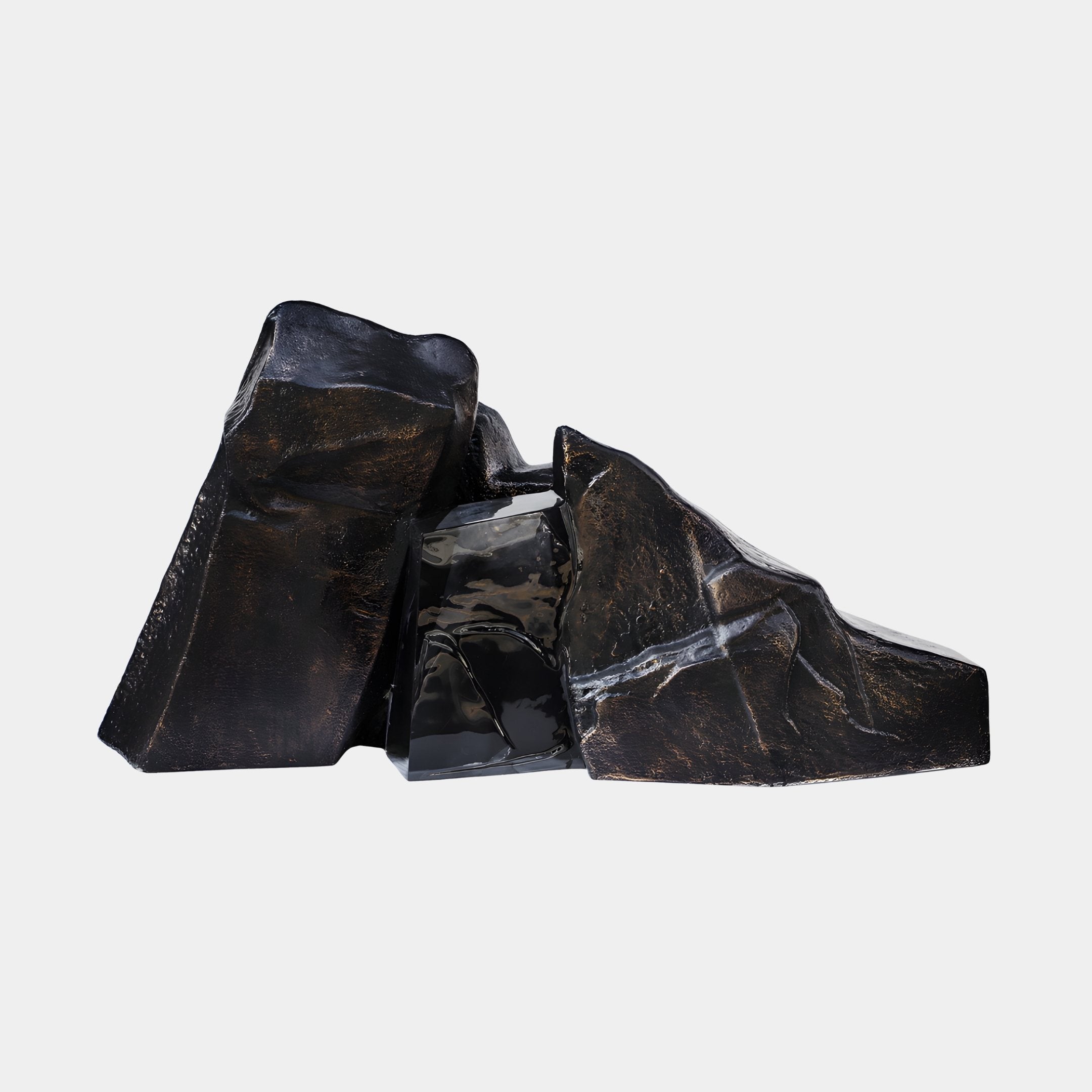 Scree Black Abstract Sculpture - 140cm