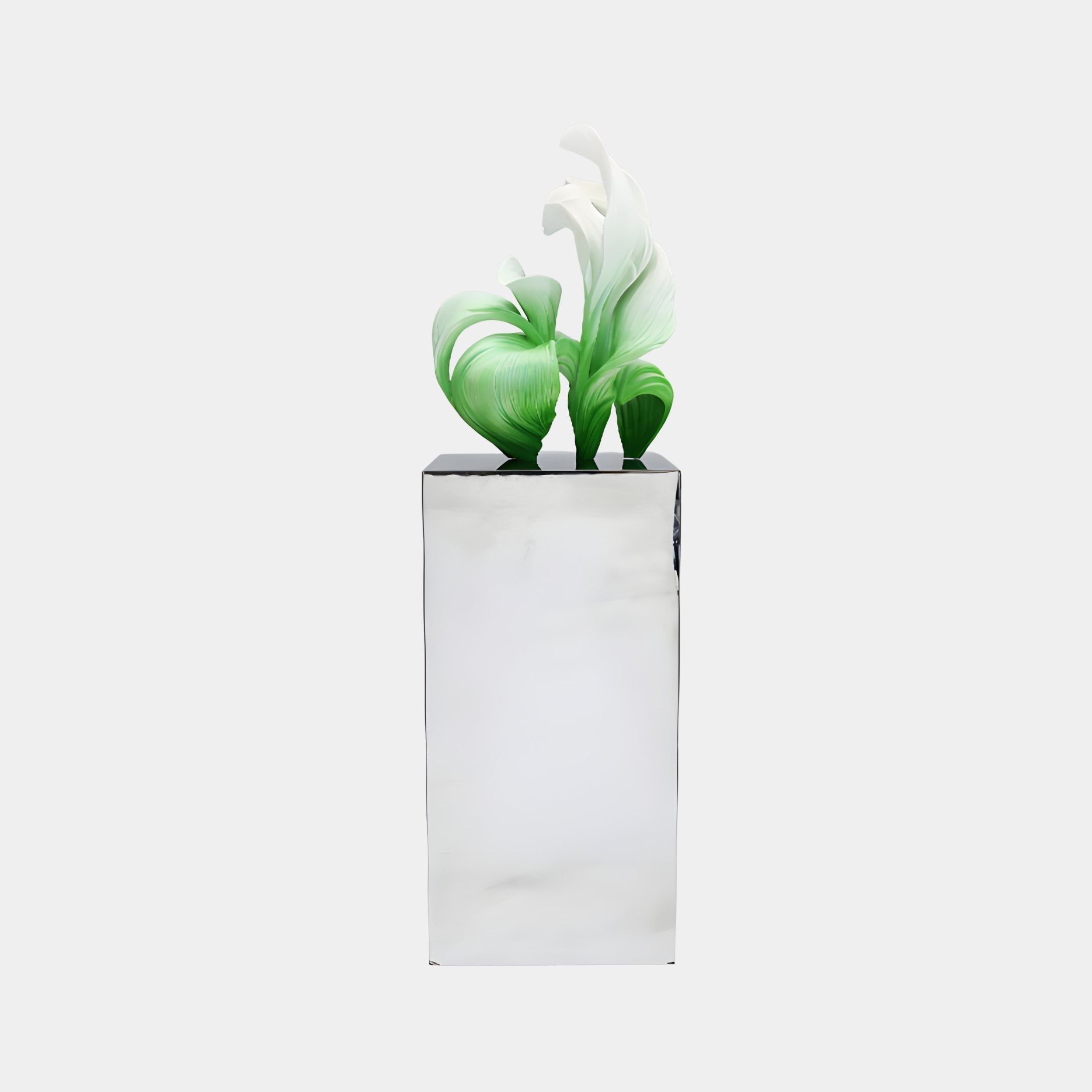 Pegasus Green & White Flower Sculpture - 152cm
