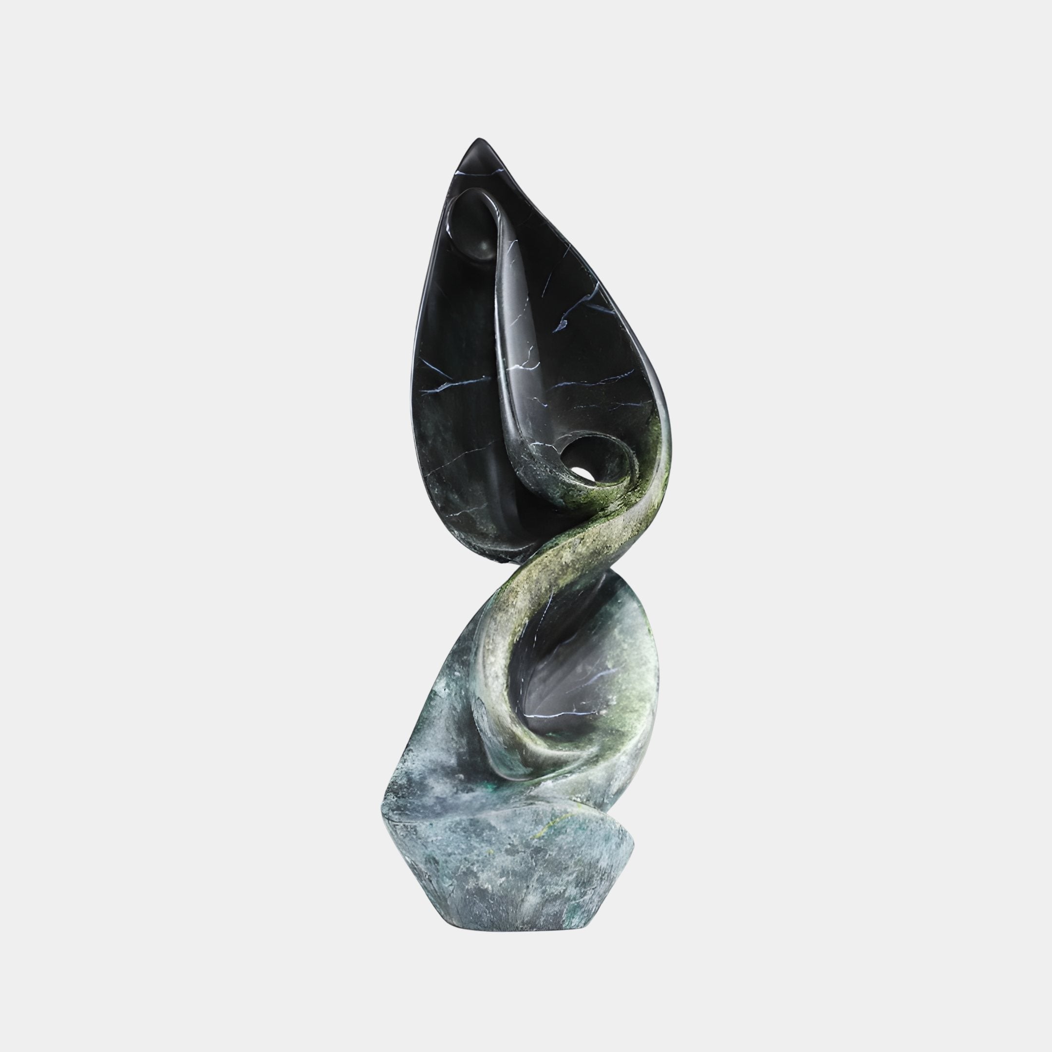Olivine Green Abstract Sculpture - 45cm
