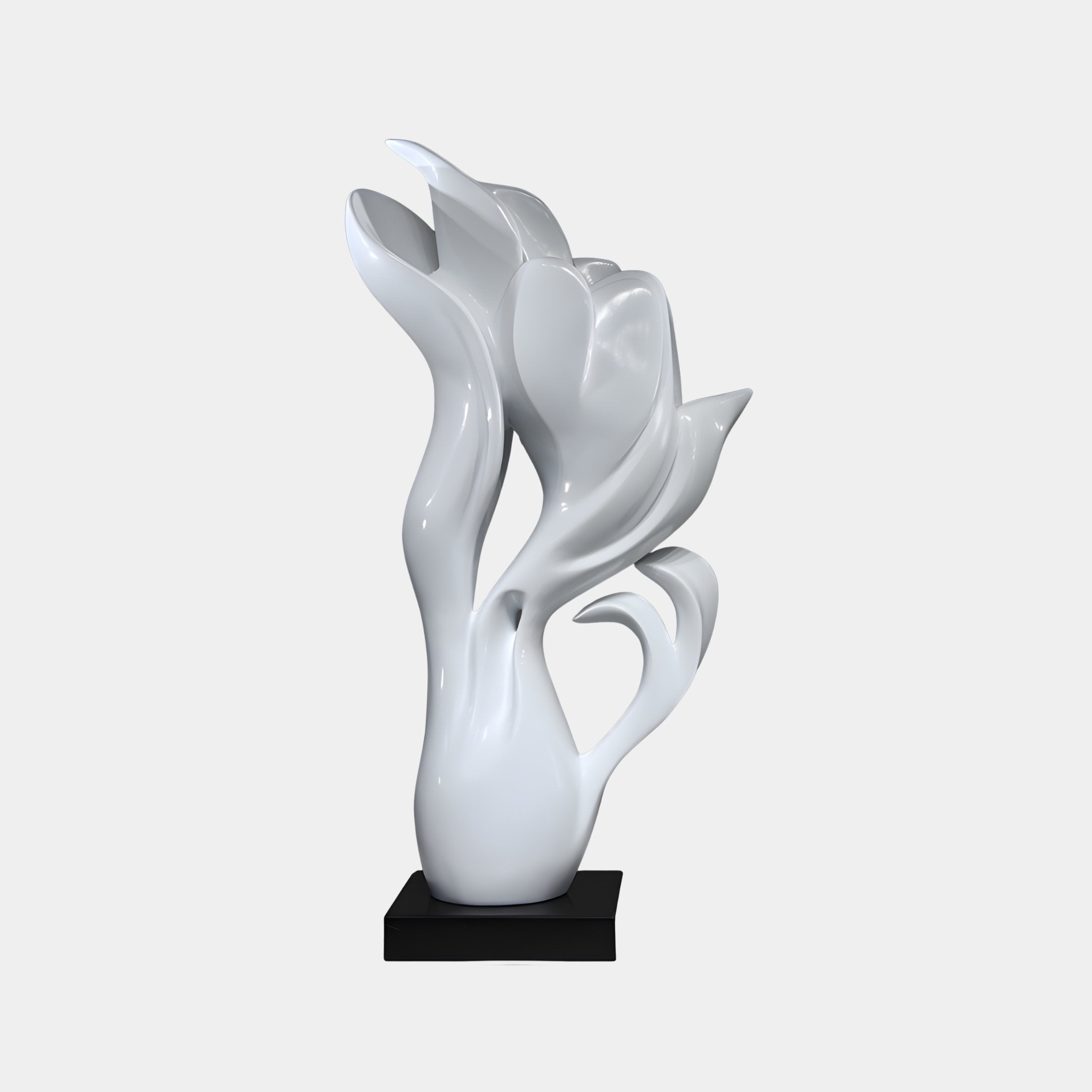 Spate White Abstract Sculpture - 106cm