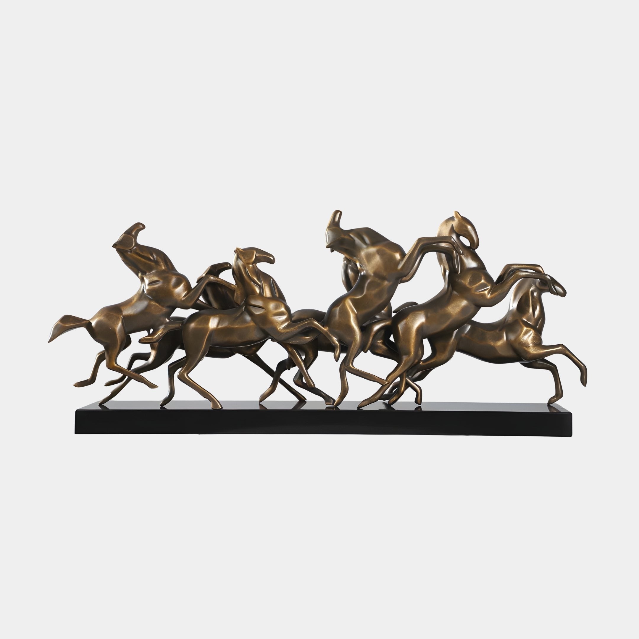 Cirque Bronze Horses Sculpture - 93cm
