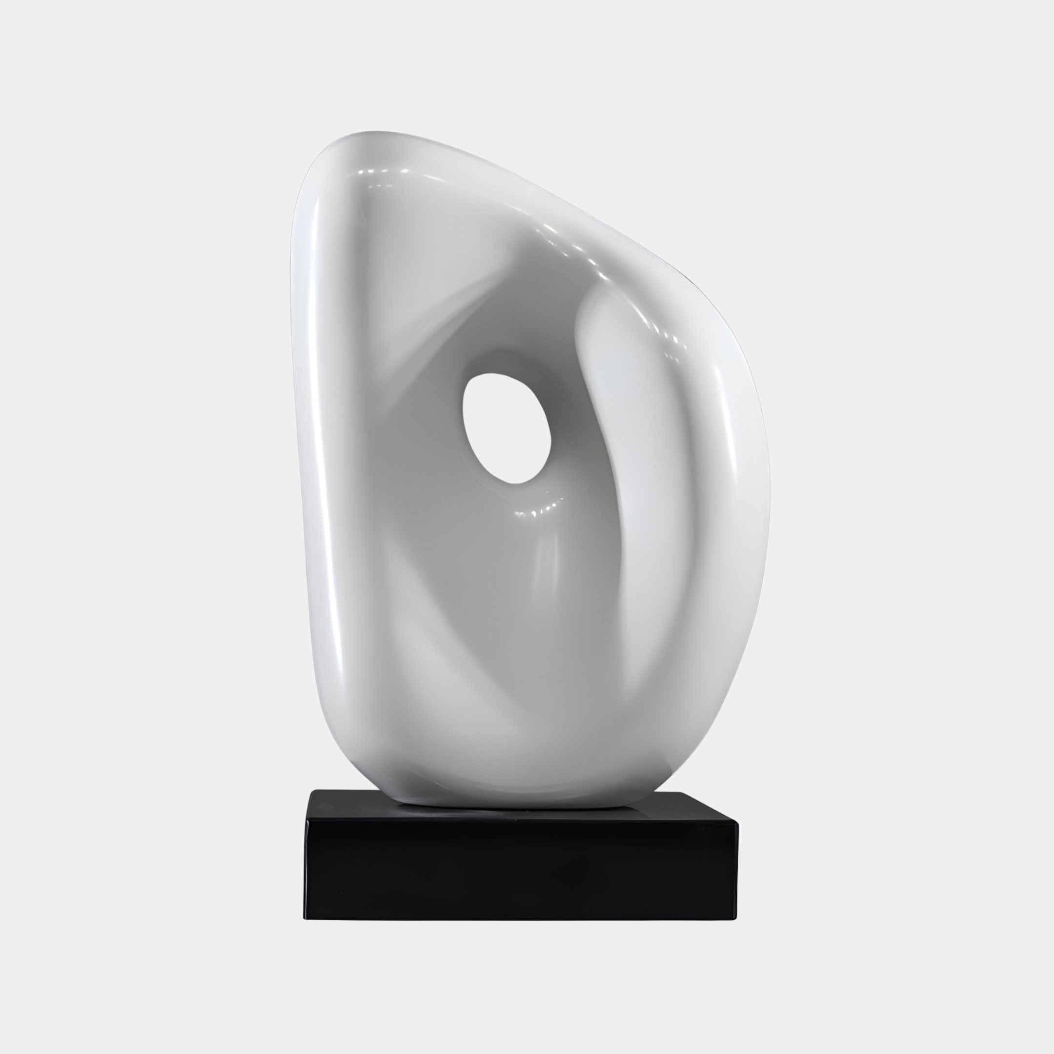 Knoll White Abstract Sculpture - 56cm