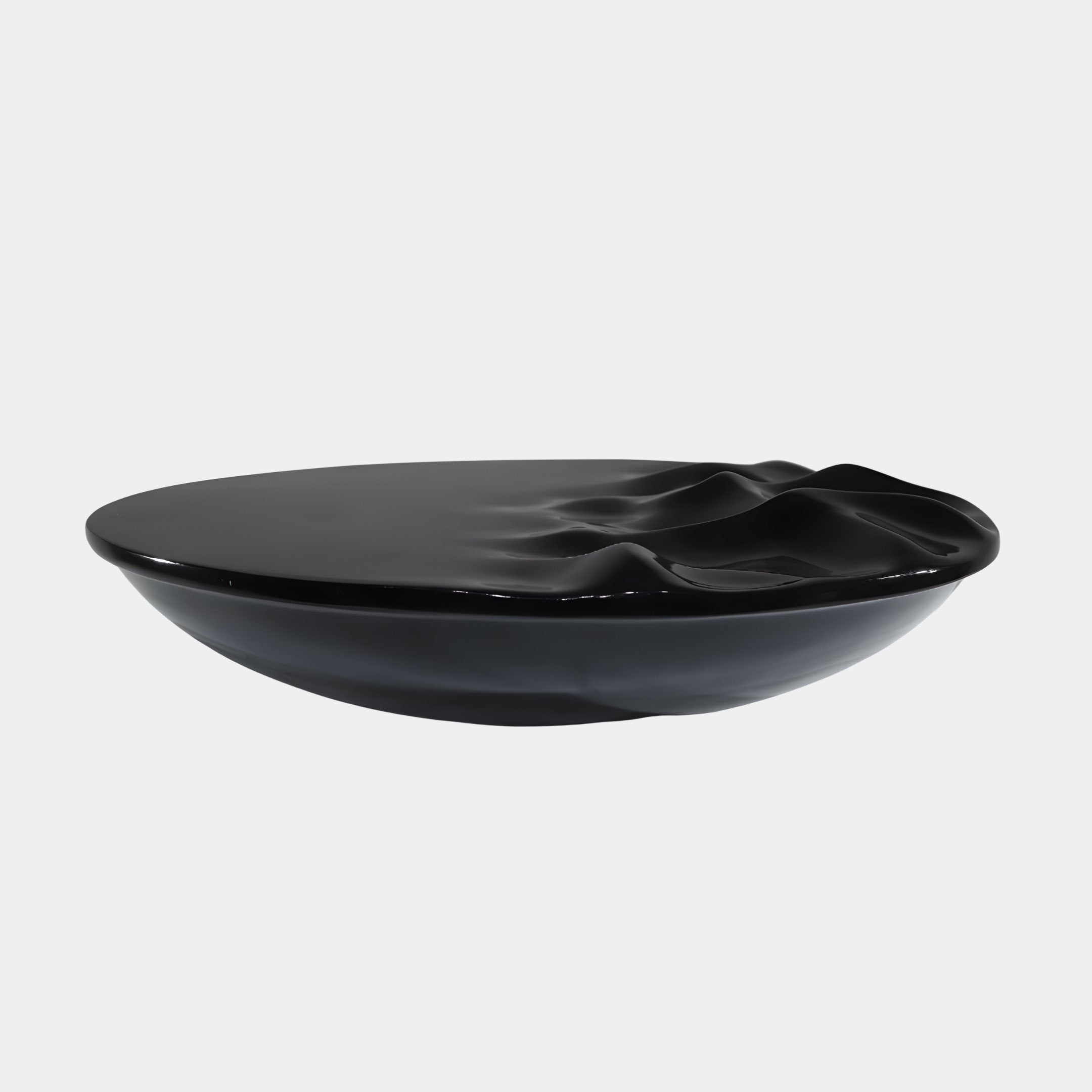 Umbel Black Dish Sculpture - 60cm