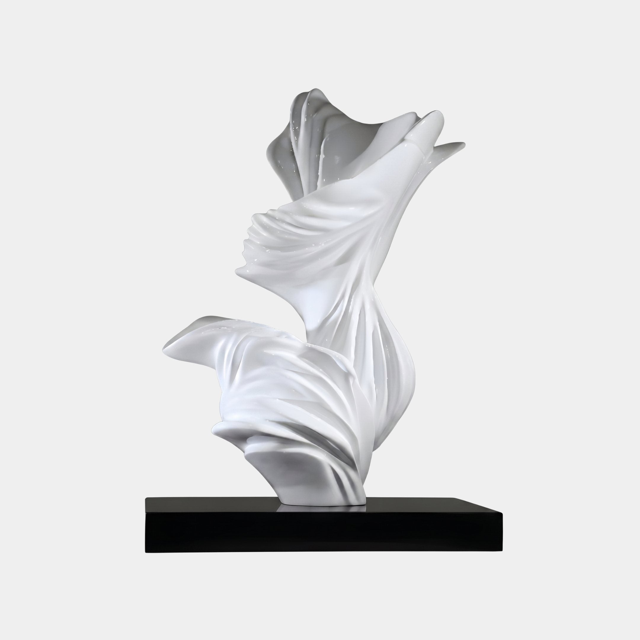 Plume Silver & White Sculpture - 108cm