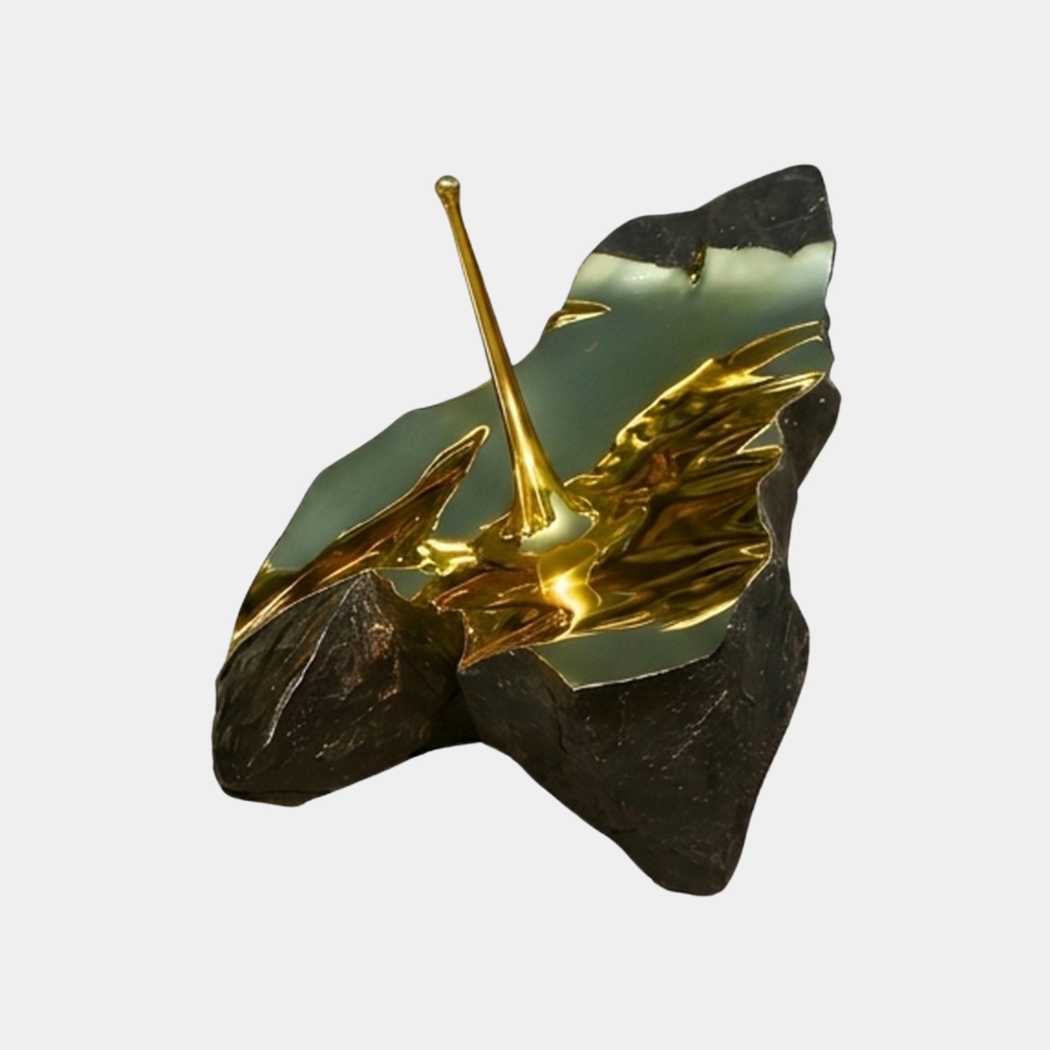 Asthall Gold & Black Abstract Sculpture - 100cm