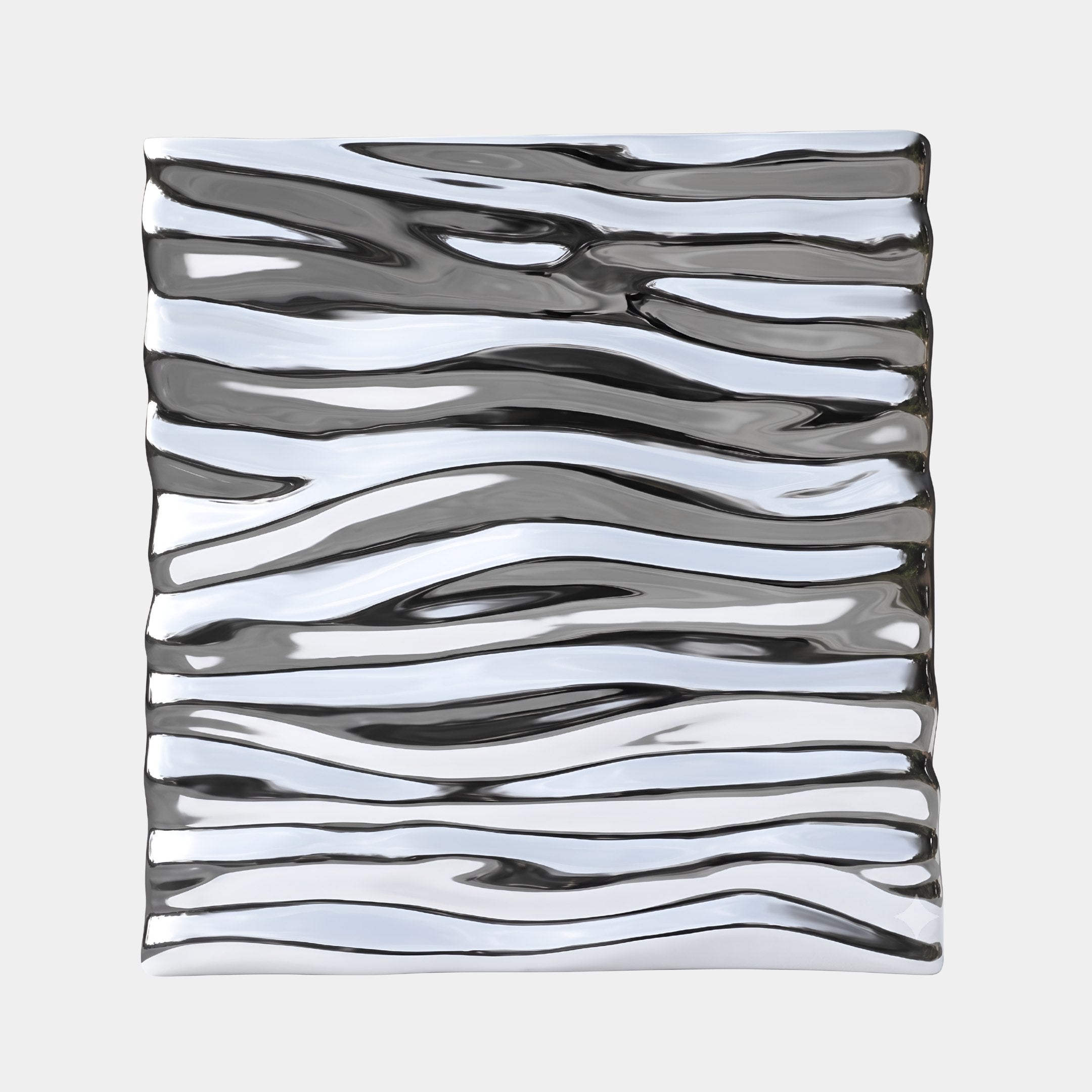 Runswick Silver Wave Sculpture - 68cm