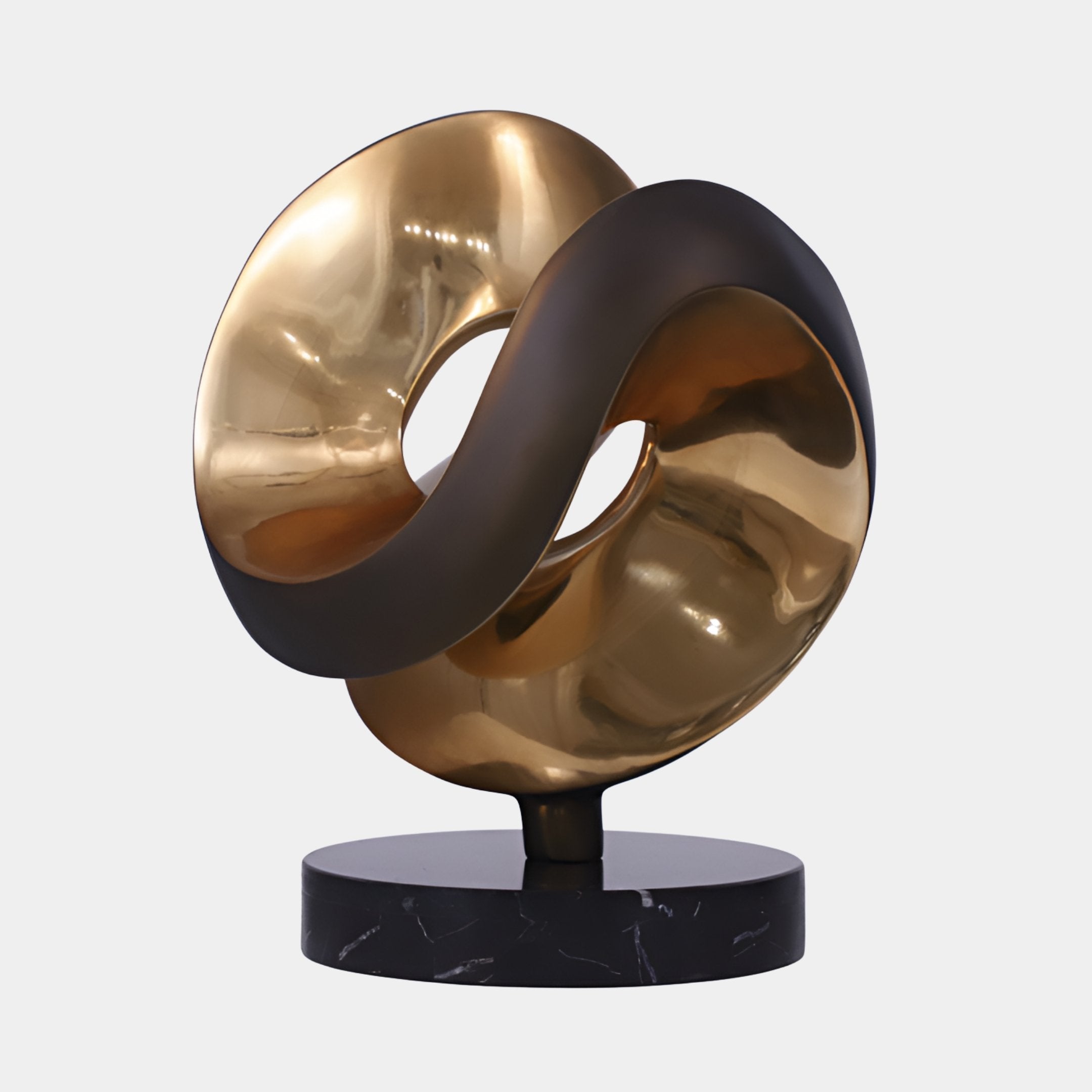Dunmoor Gold & Black Abstract Sculpture - 45cm