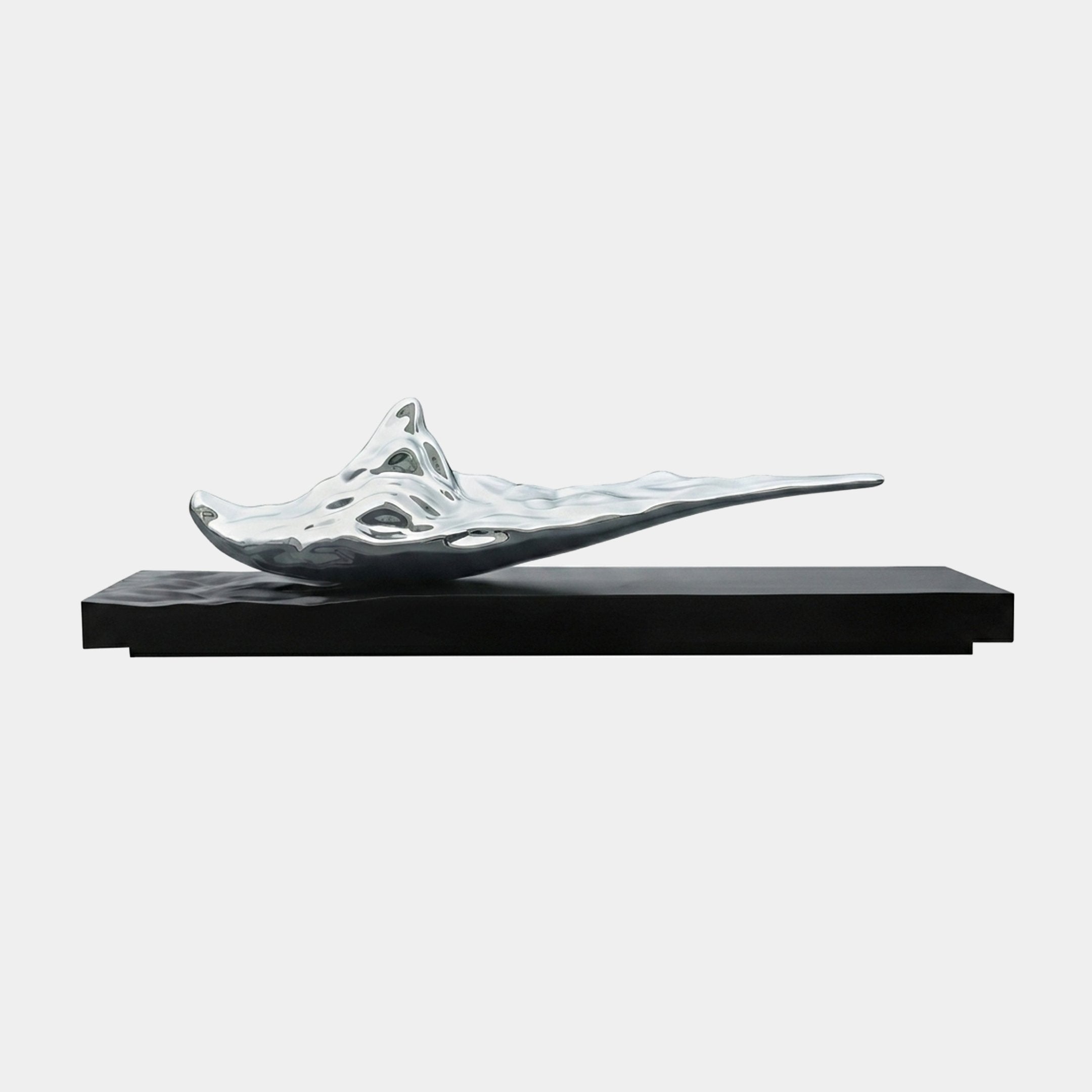 Glenfield Silver & Black Abstract Sculpture - 214cm