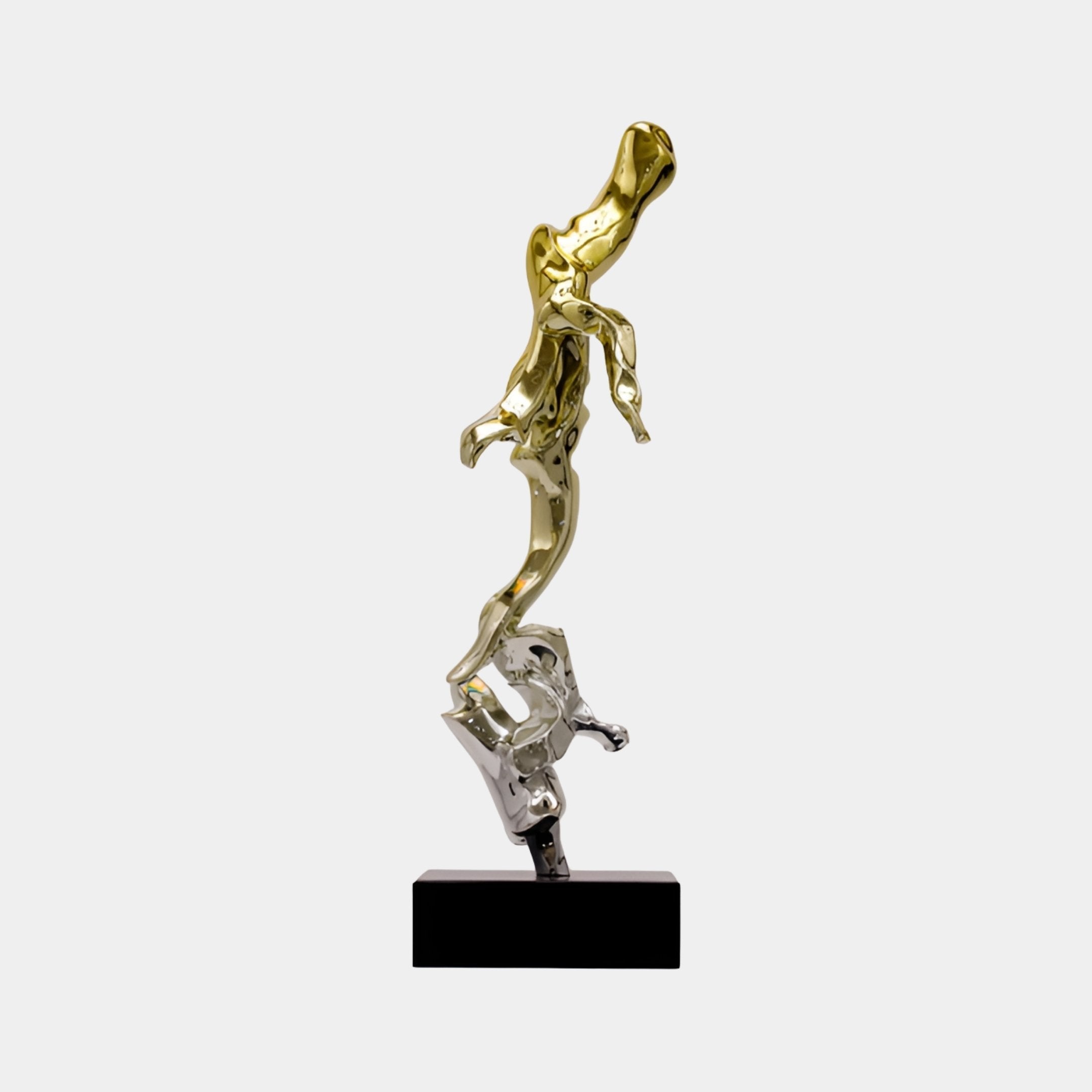 Glenend Gold & White Abstract Sculpture - 83cm