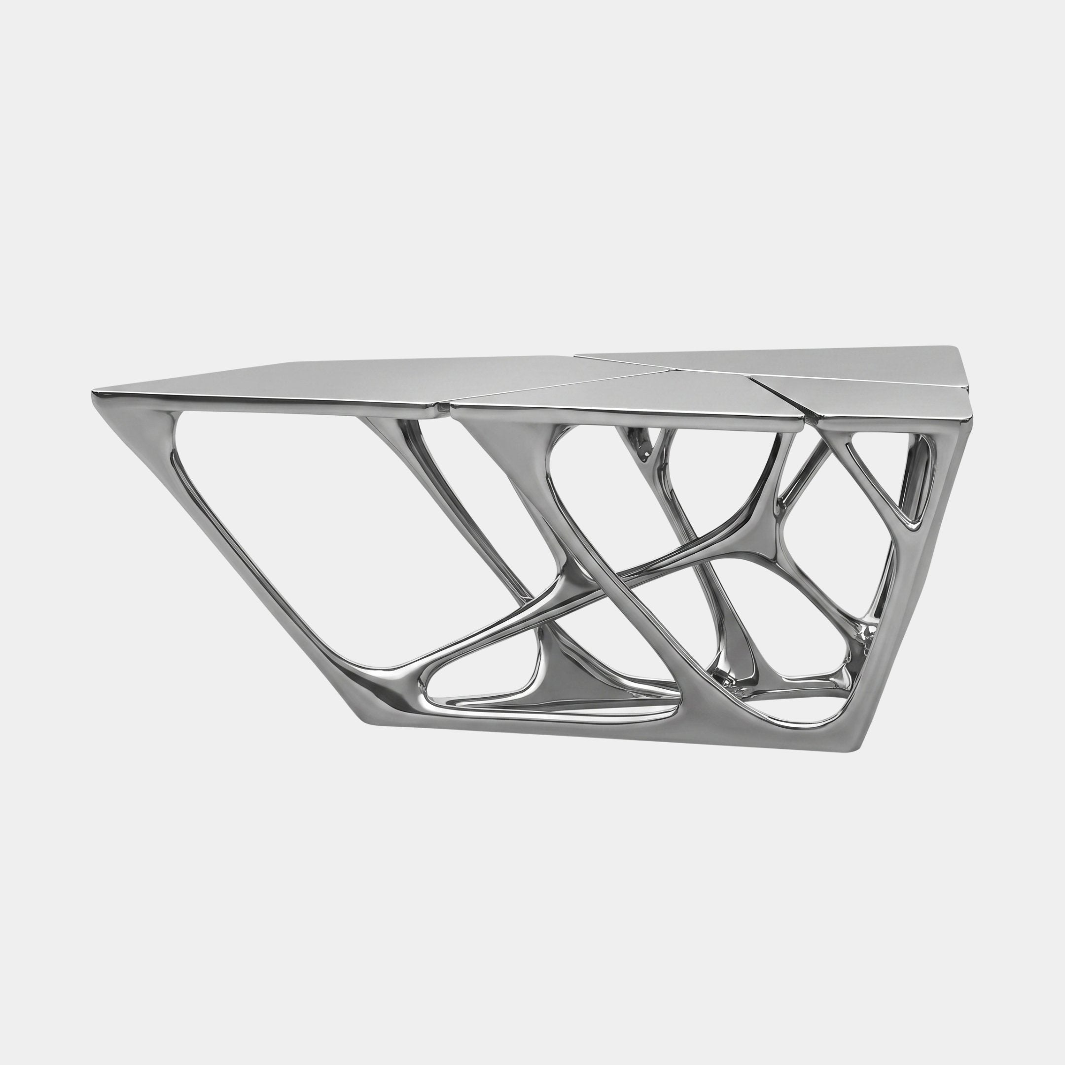 Ravencote Silver Wireframe Console Table - 200cm