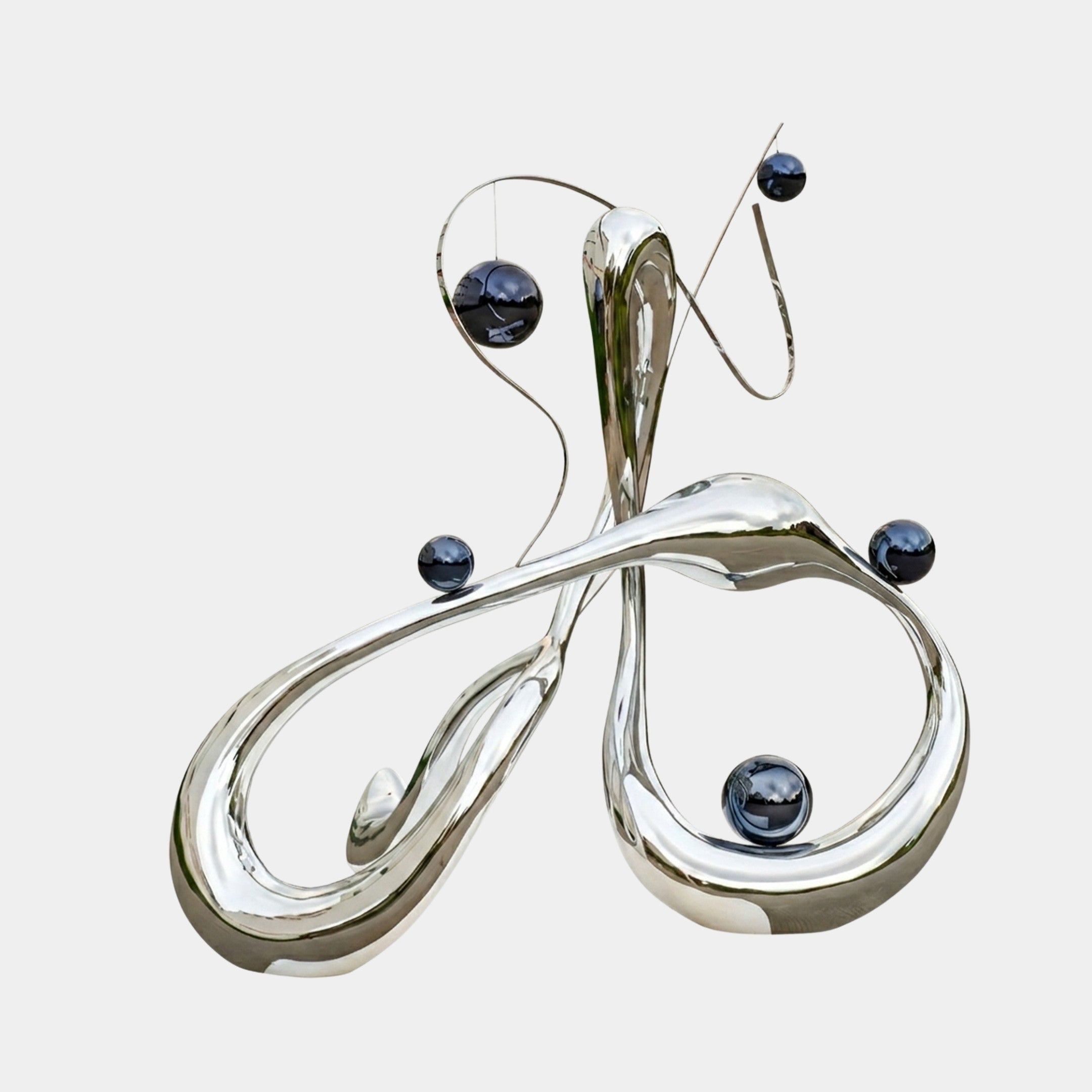 Hartham Silver Abstract Sculpture - 180cm
