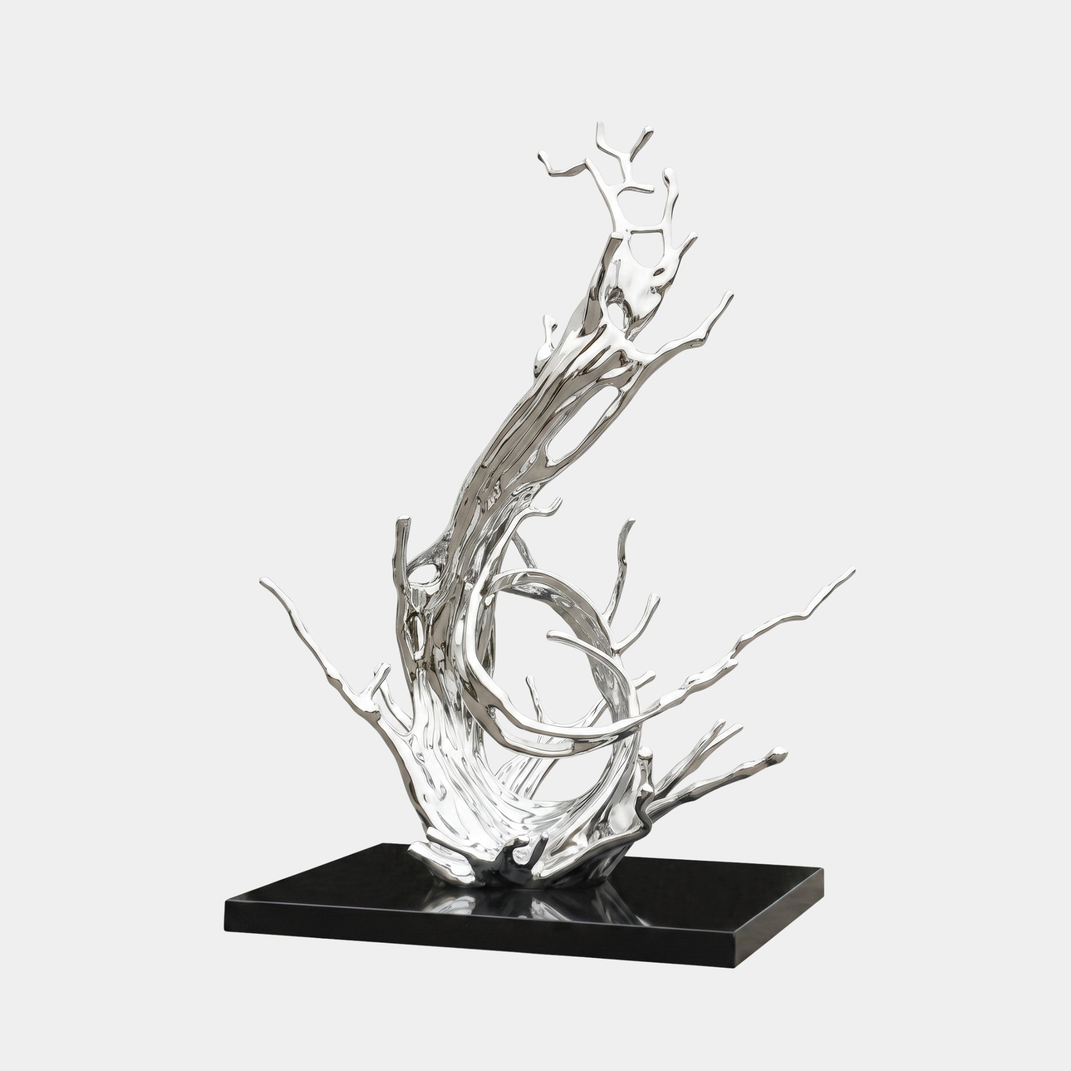 Hazeleigh Silver & Green Splash Sculpture - 158cm