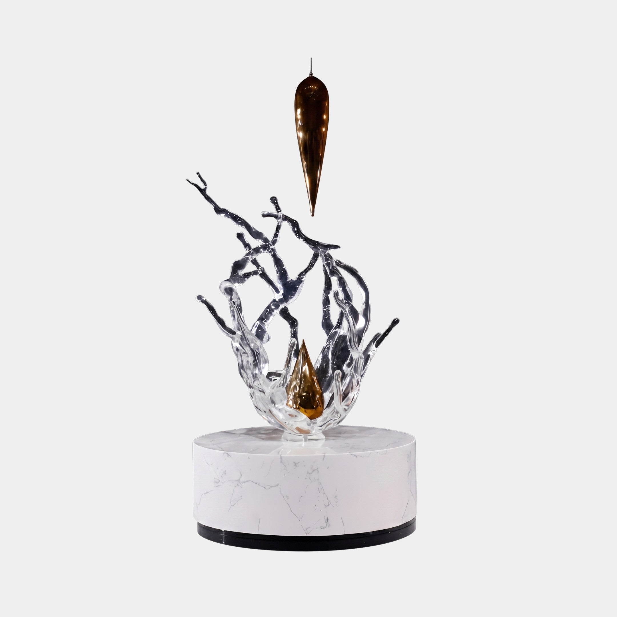 Ridholme Silver & Red Tree Sculpture - 59cm