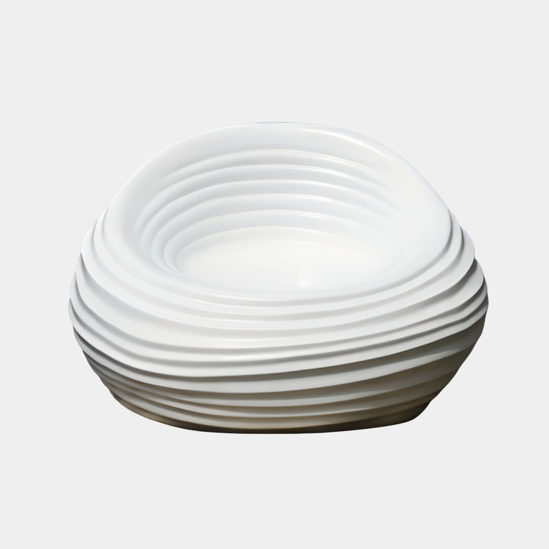 Pengate White Round Side Table - 110cm