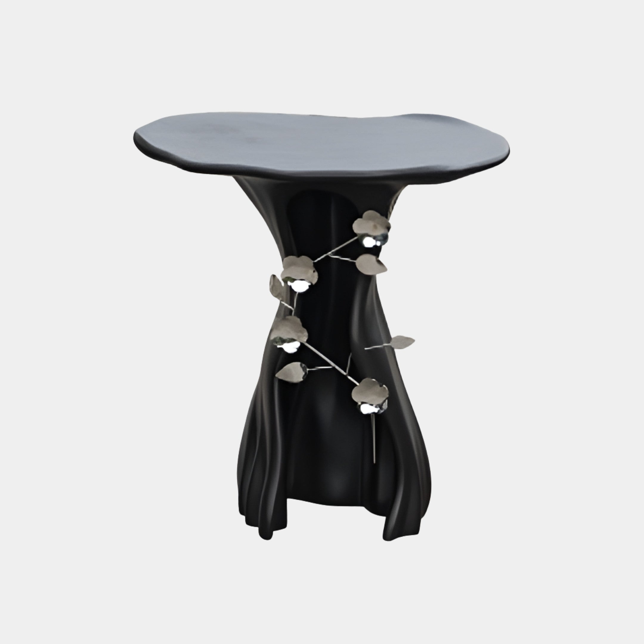 Ravenmere Black Pedestal Side Table - 75cm
