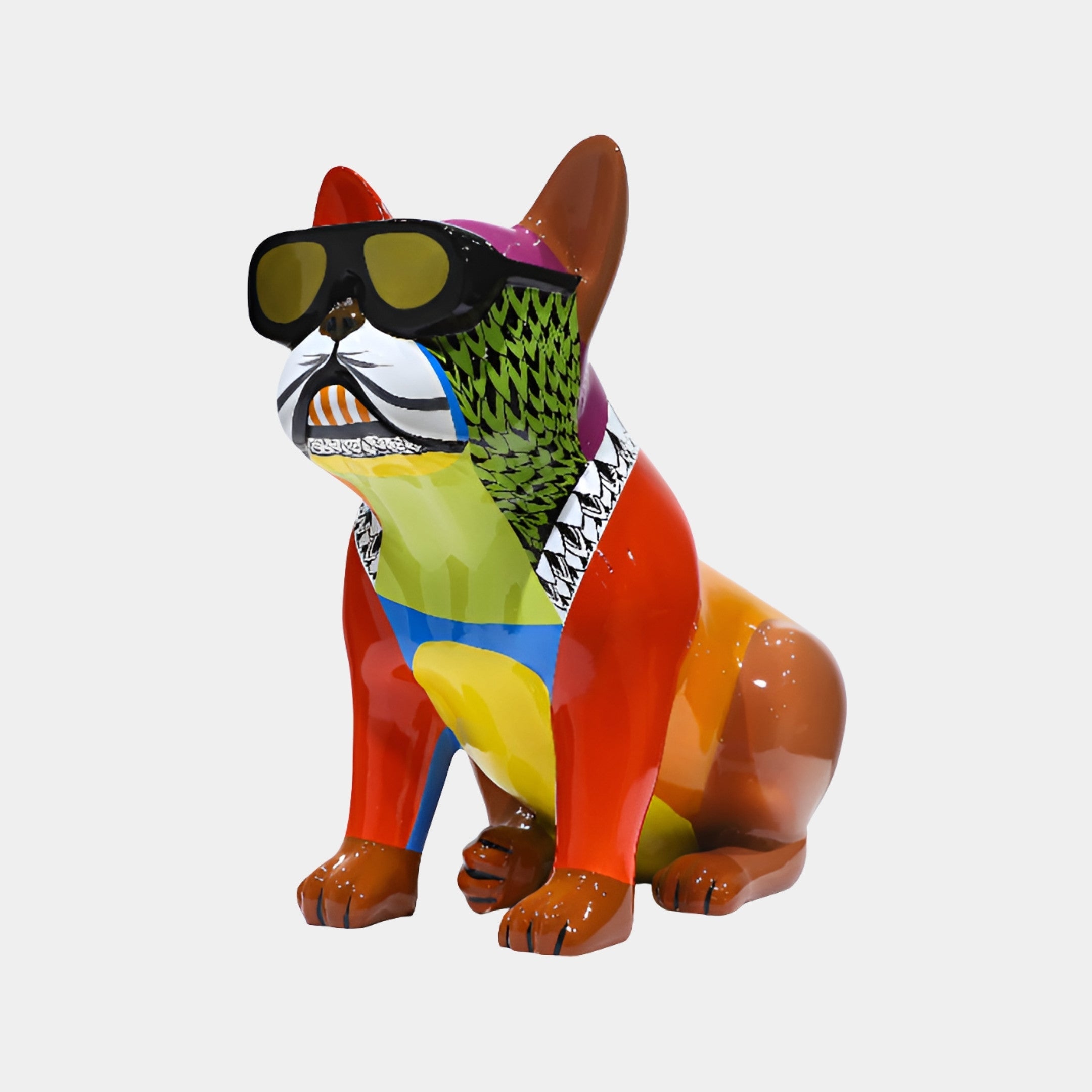 Bramdon White Bulldog Sculpture - 65cm