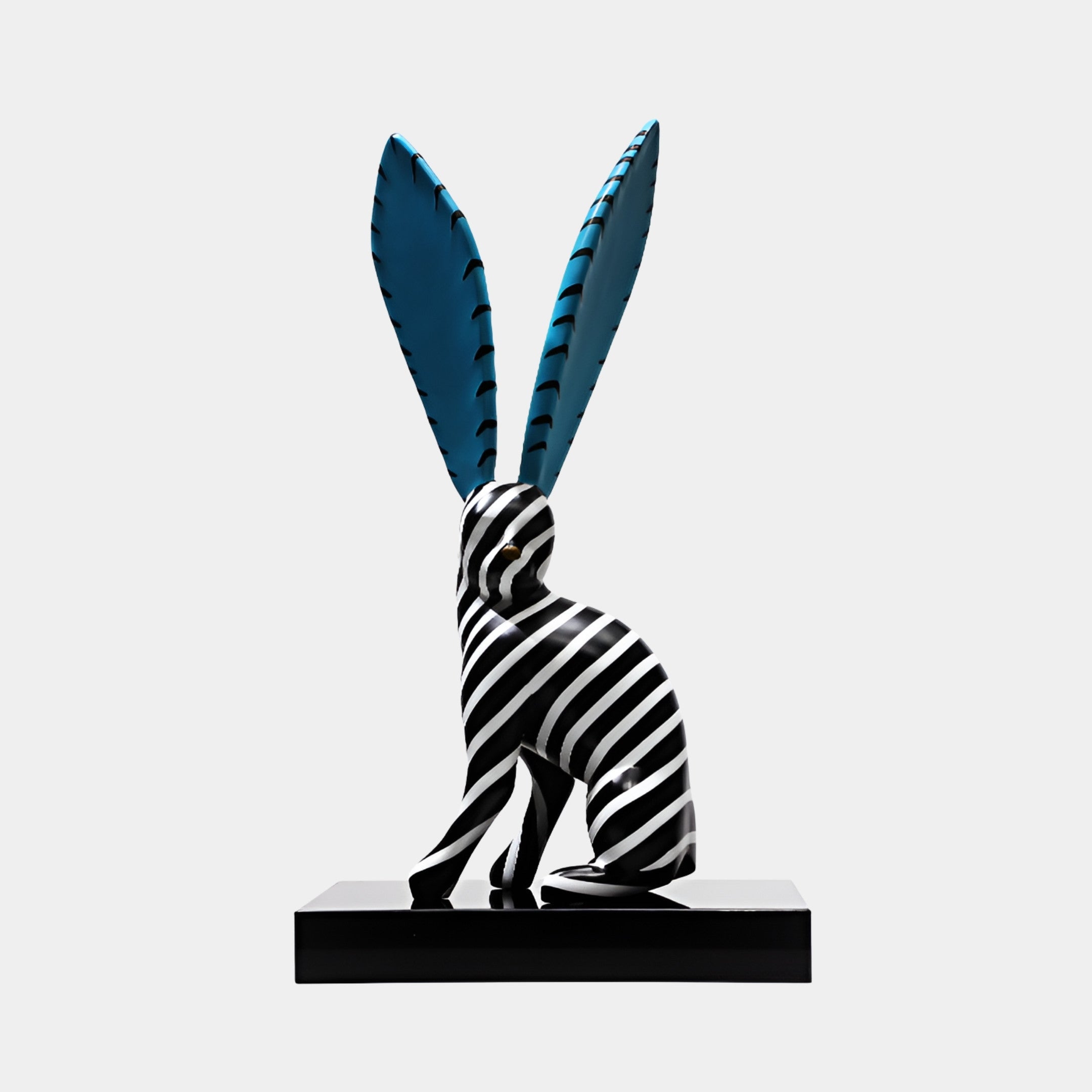 Bramhurst Black & White Rabbit Sculpture - 126cm