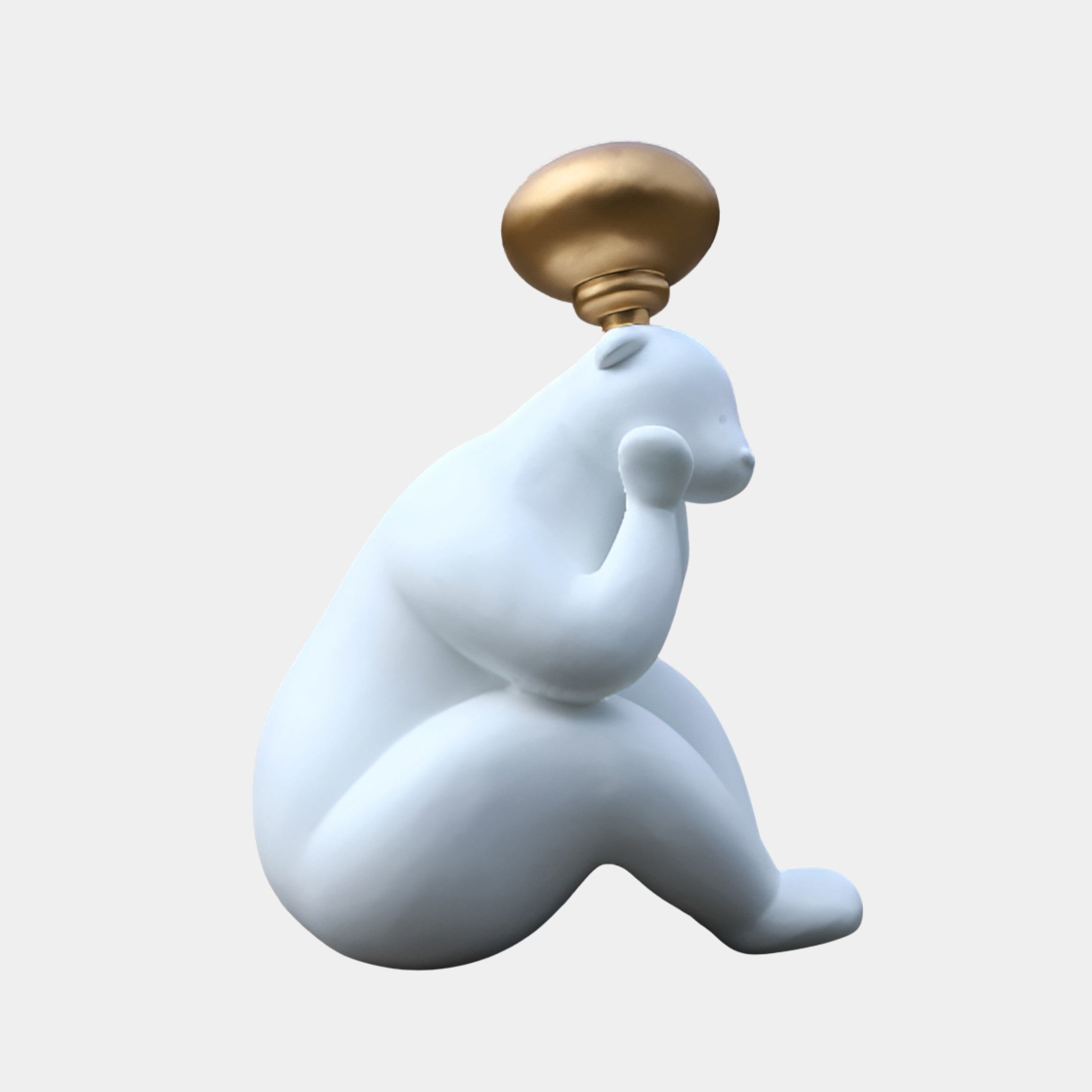Bramcote White & Gold Figure Sculpture - 126cm