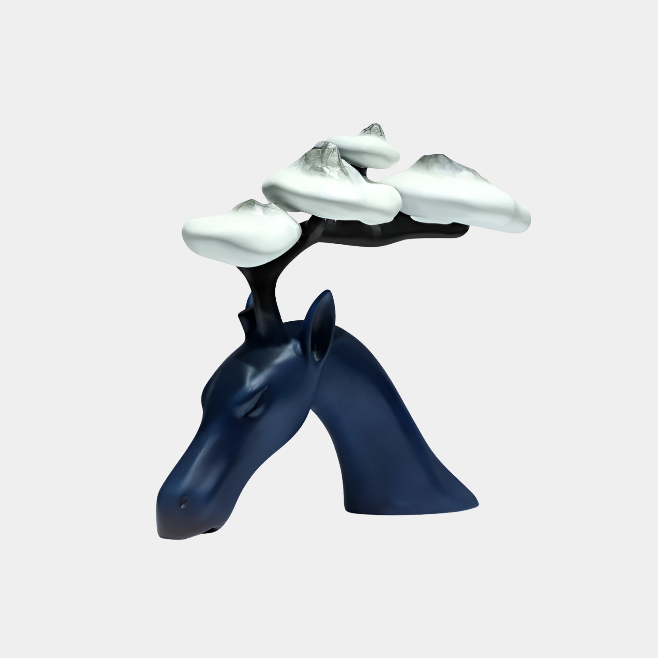 Burnbourne Blue & Black Form Sculpture - 61cm