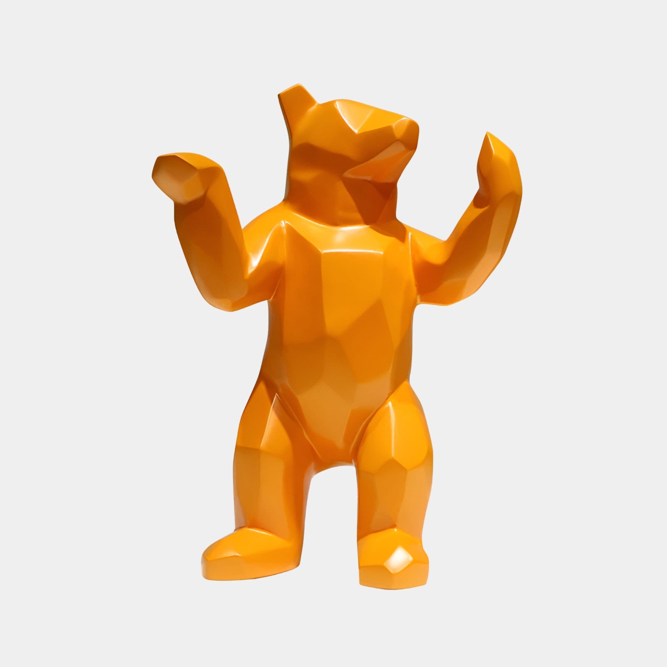 Caldham Orange & Gold Bear Sculpture - 56cm