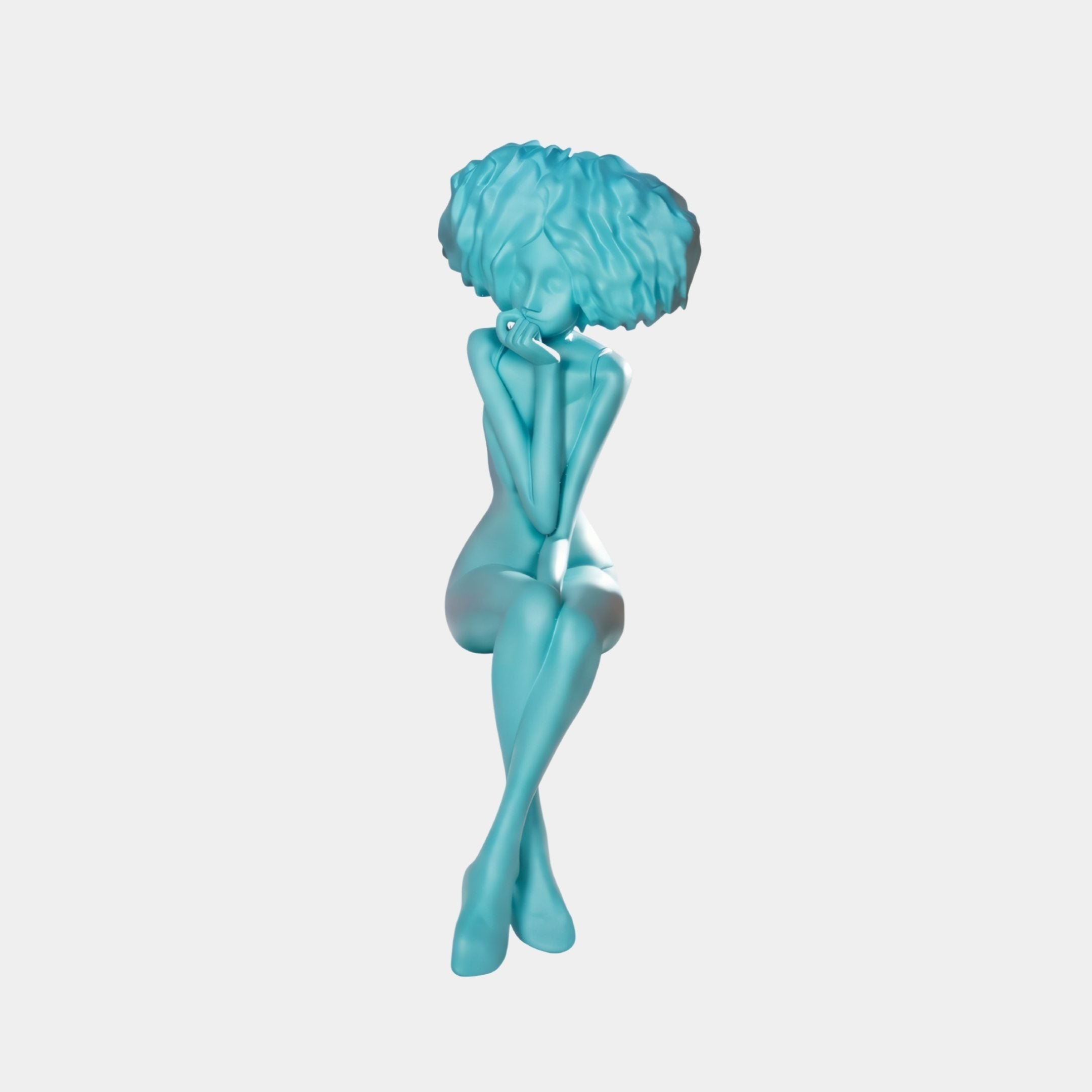 Calddon Teal Figure Sculpture - 145cm