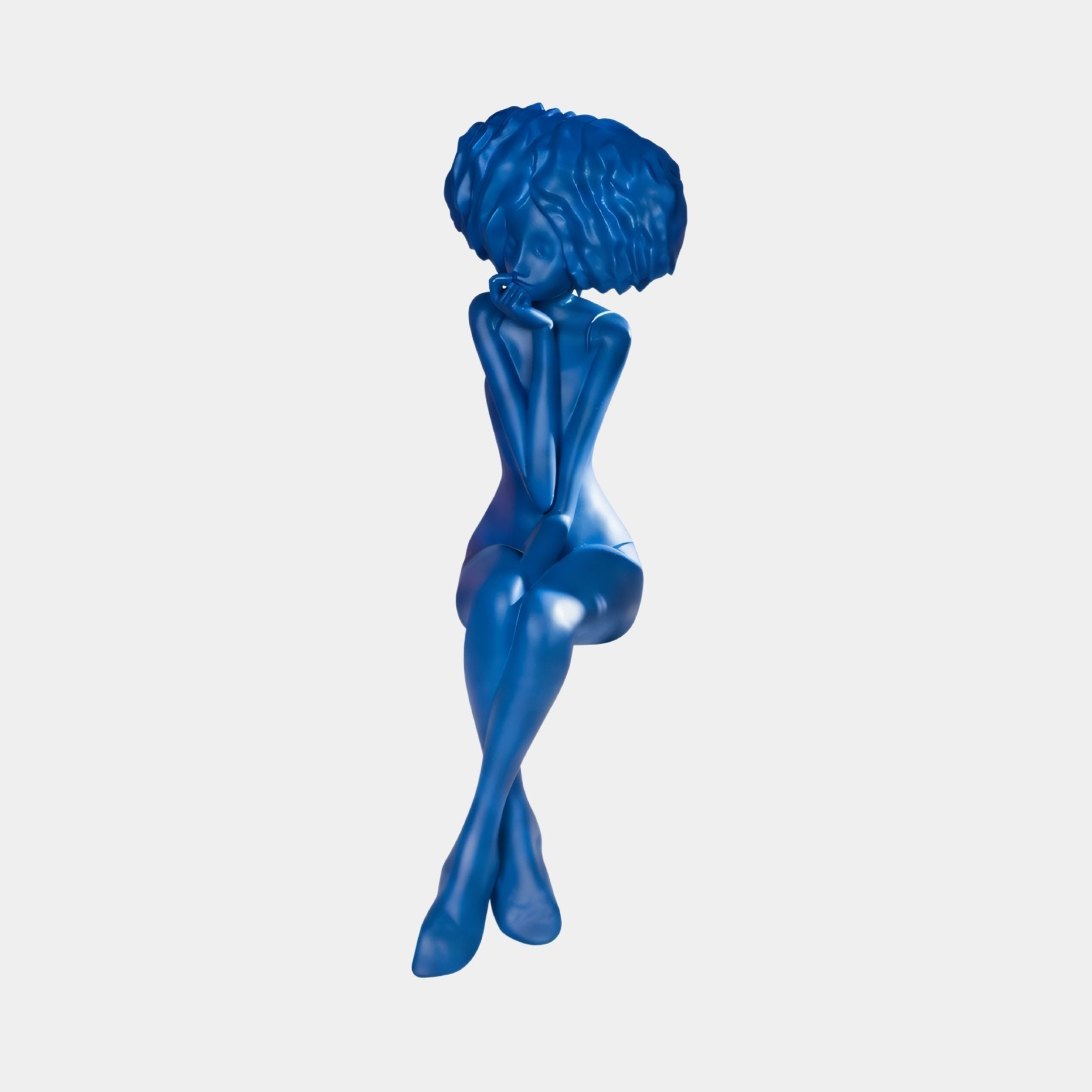 Calddon Deep Blue Figure Sculpture - 145cm