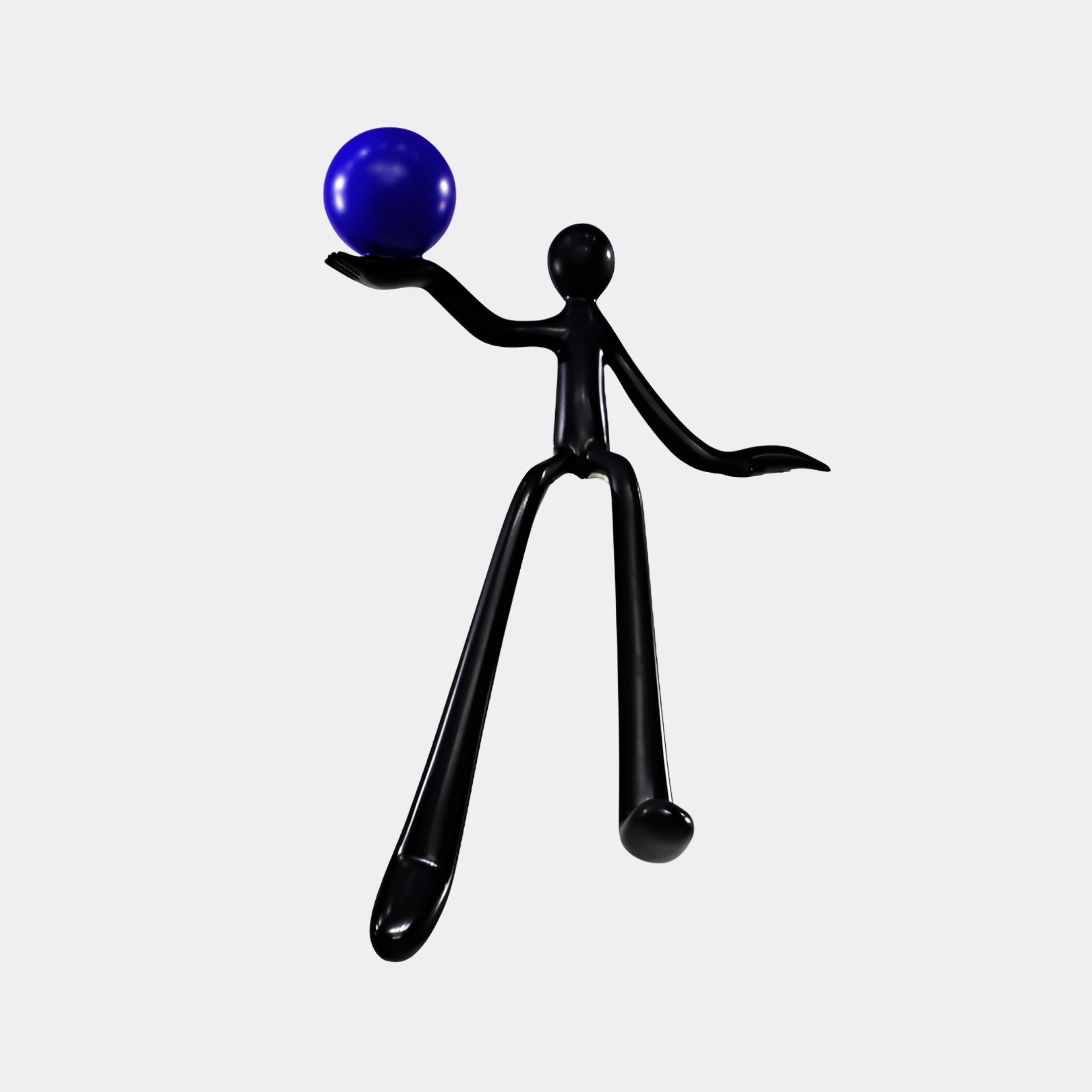 Fenstead Black & Blue Figure Sculpture - 60cm