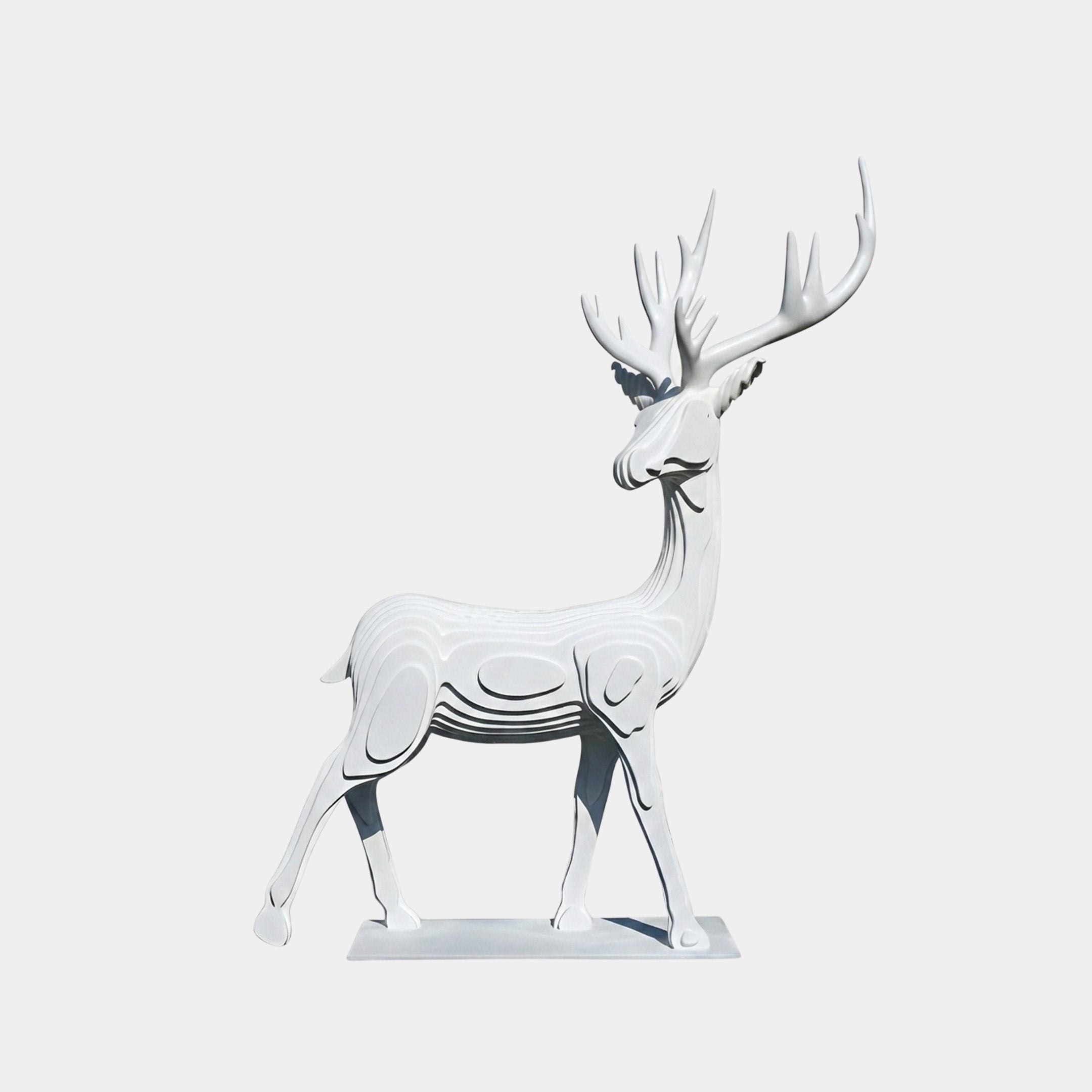 Fenbeck White Deer Sculpture - 230cm