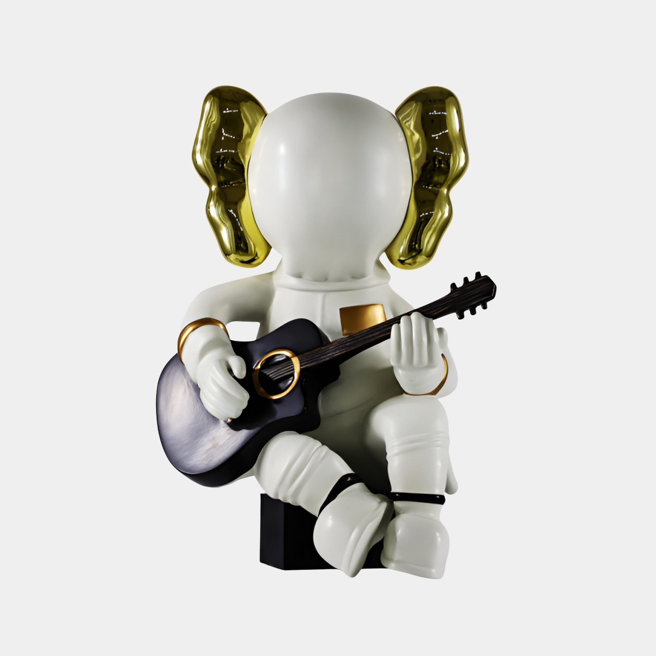 Glenwell Black & Gold Figure Sculpture - 75cm