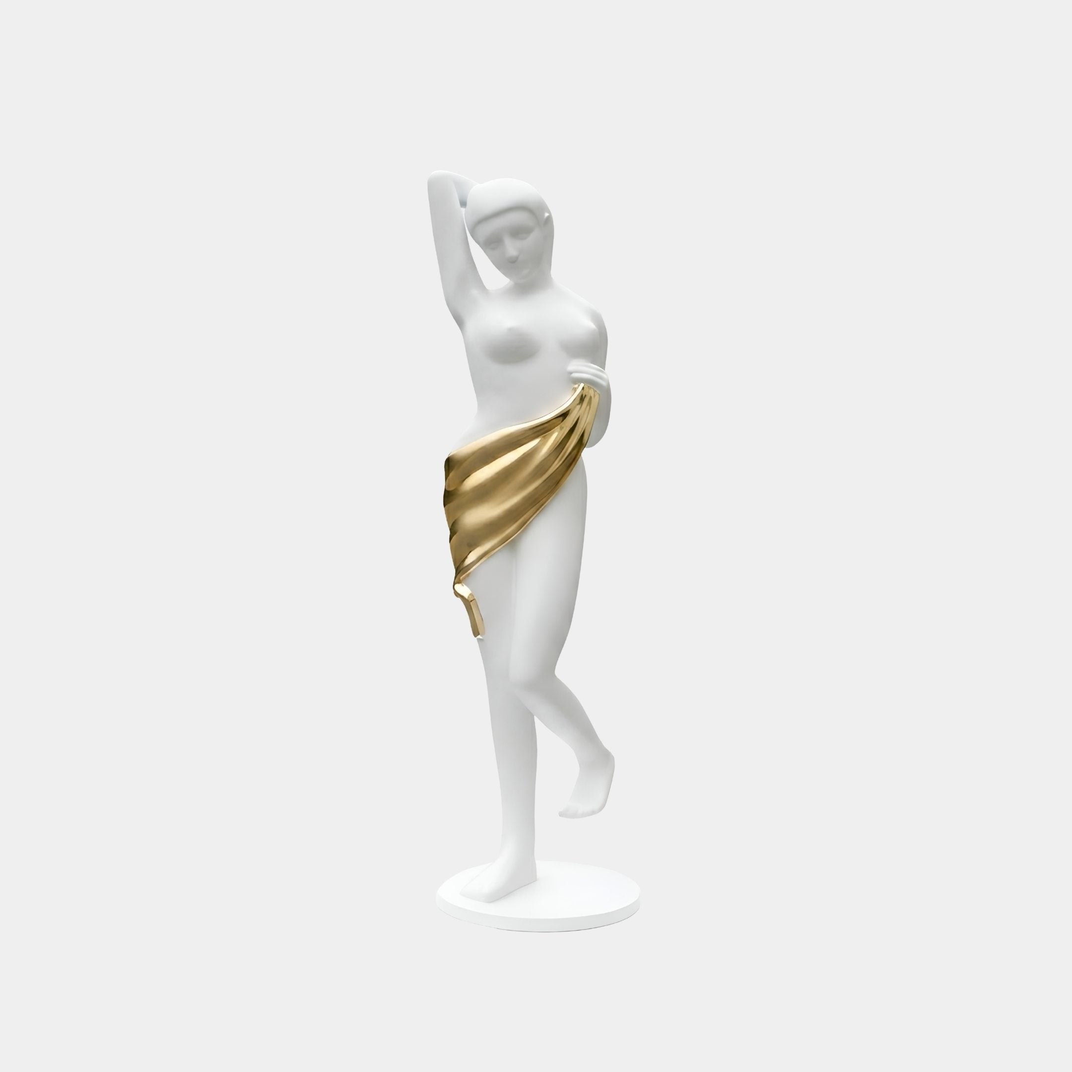 Mardon White & Gold Figure Sculpture - 180cm