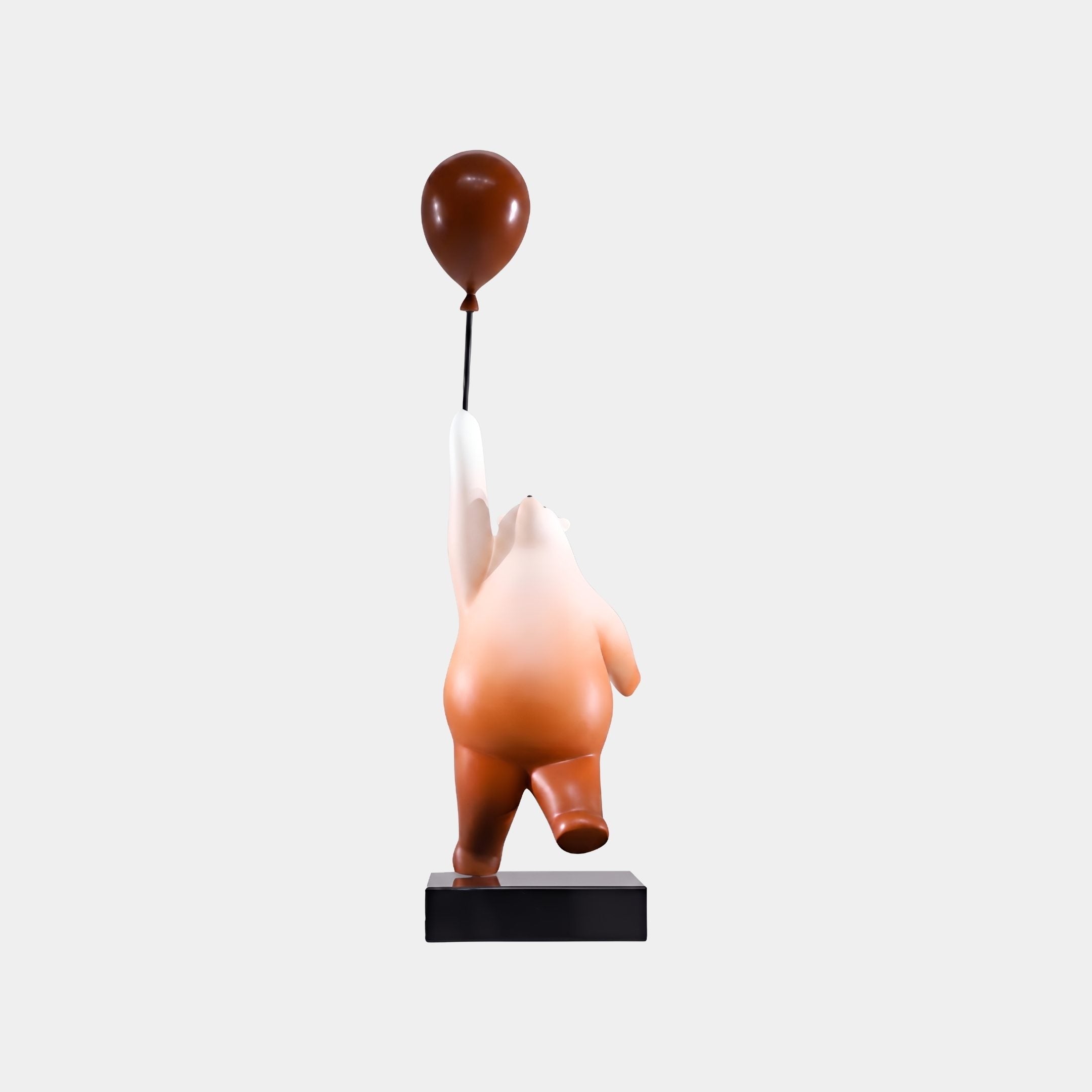Marstead Brown & Red Bear Sculpture - 85cm