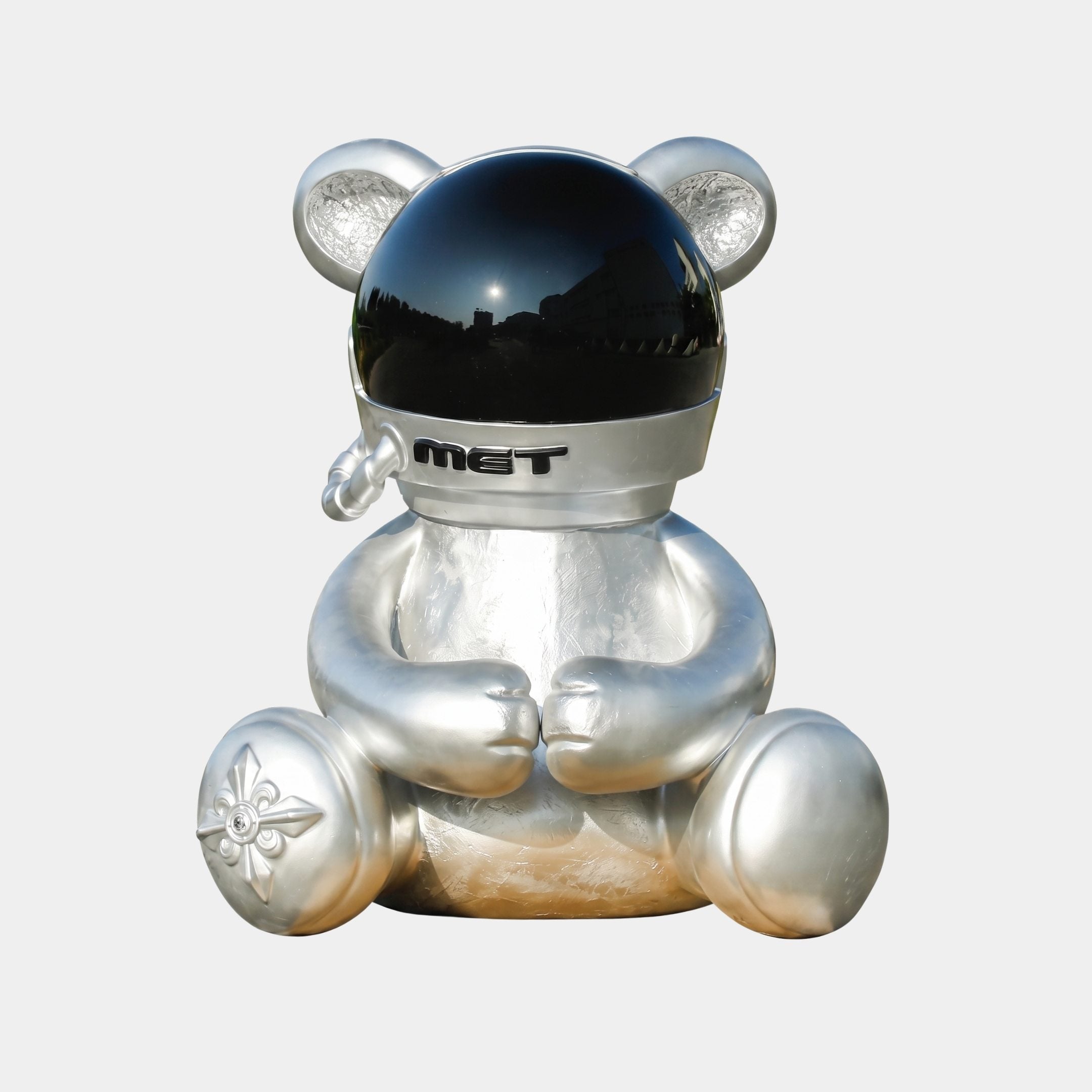 Oakridge Silver Bear Sculpture - 175cm