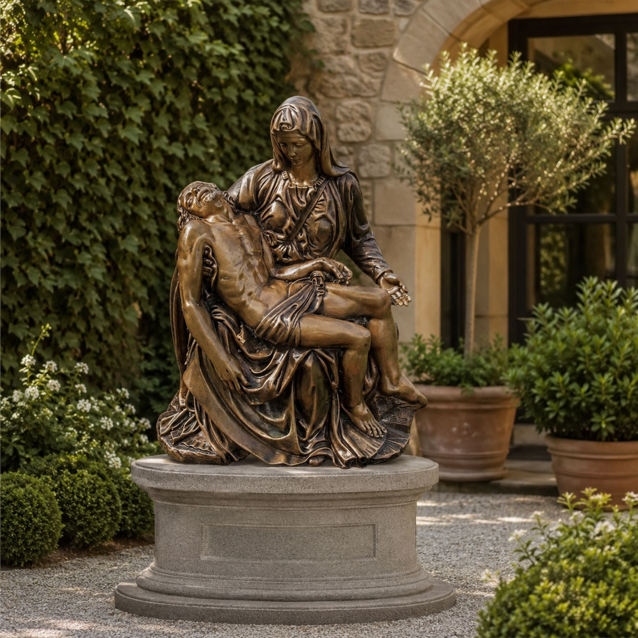 Life-Size Classical Pietà Bronze Sculpture - 180cm