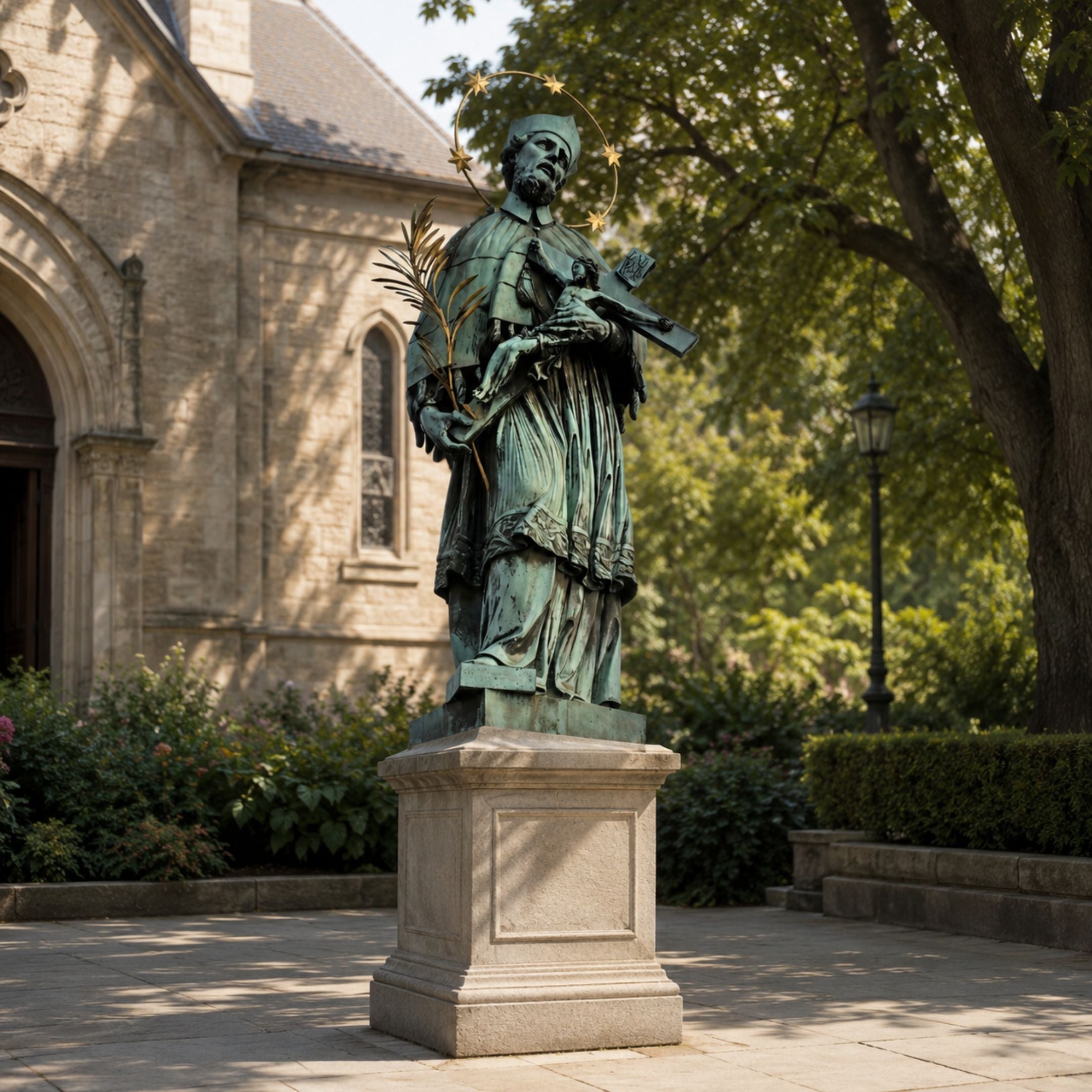 Monumental Classical Robed Saint Bronze Sculpture - 450cm