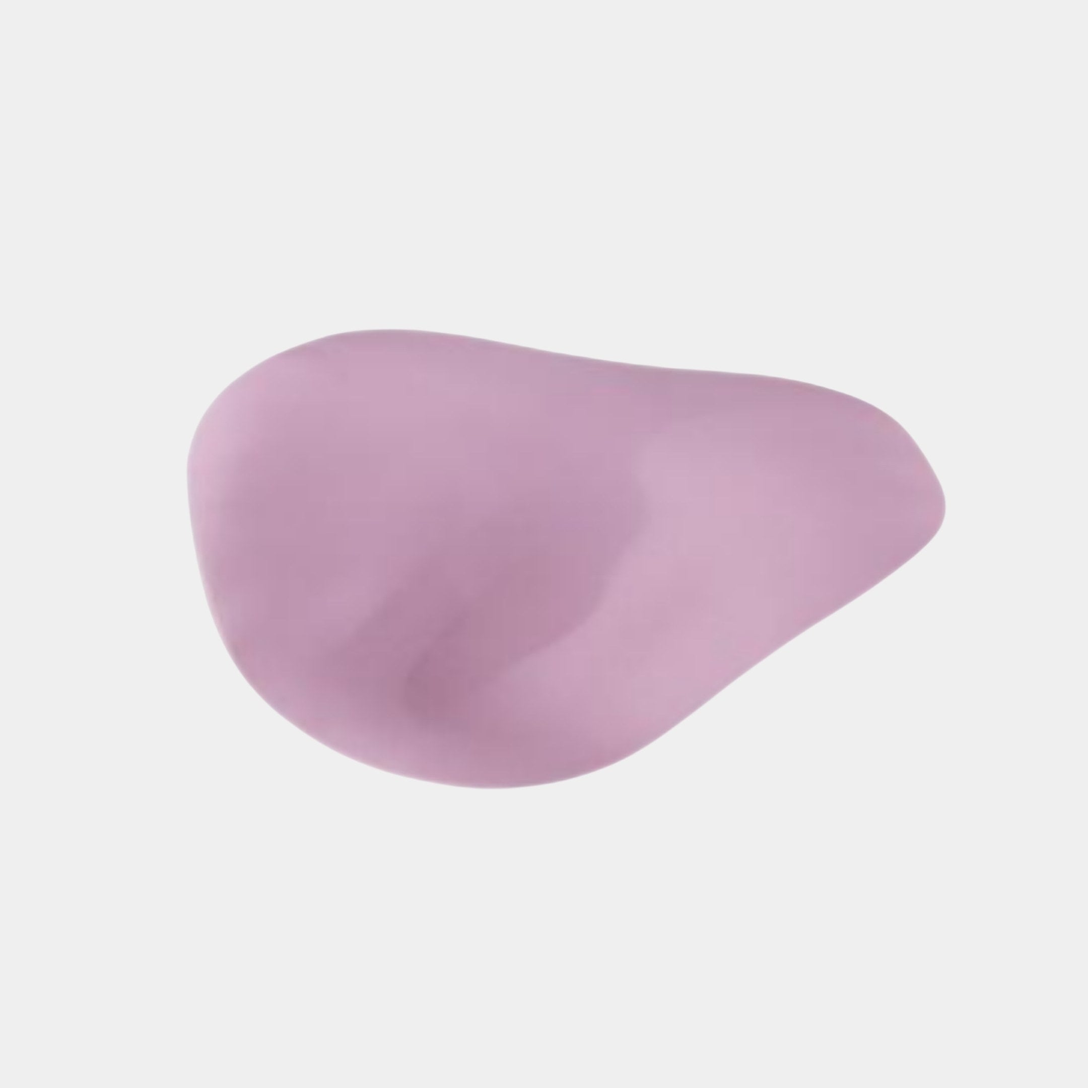 Pink Frosted Glass Organic Form Sculpture by Giant Sculptures, a smooth pebble-like resin form with a frosted finish, shown against a plain light background.